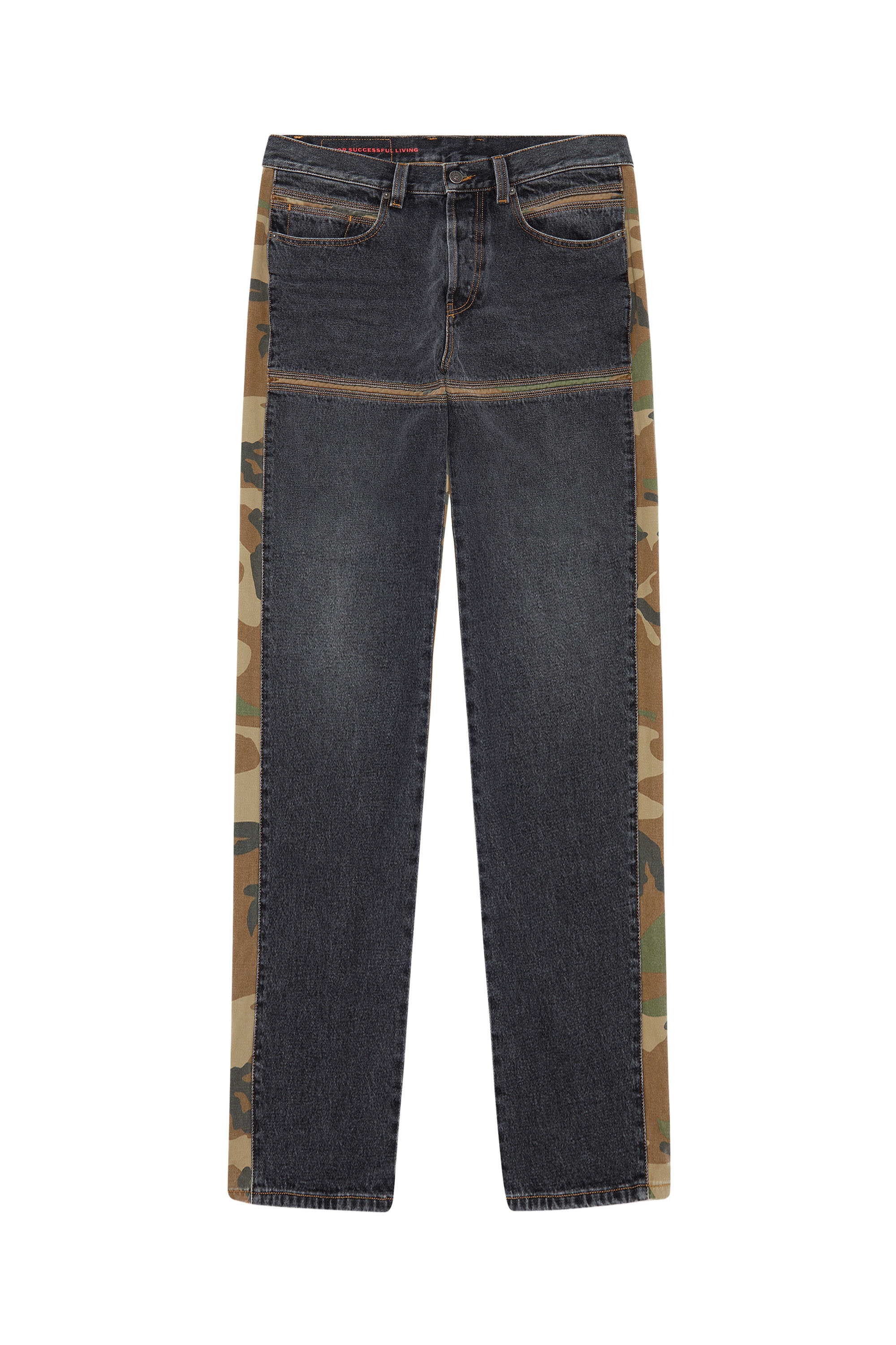 Diesel - D-Mand 007G1 Straight Jeans, Black/Dark grey - Image 6