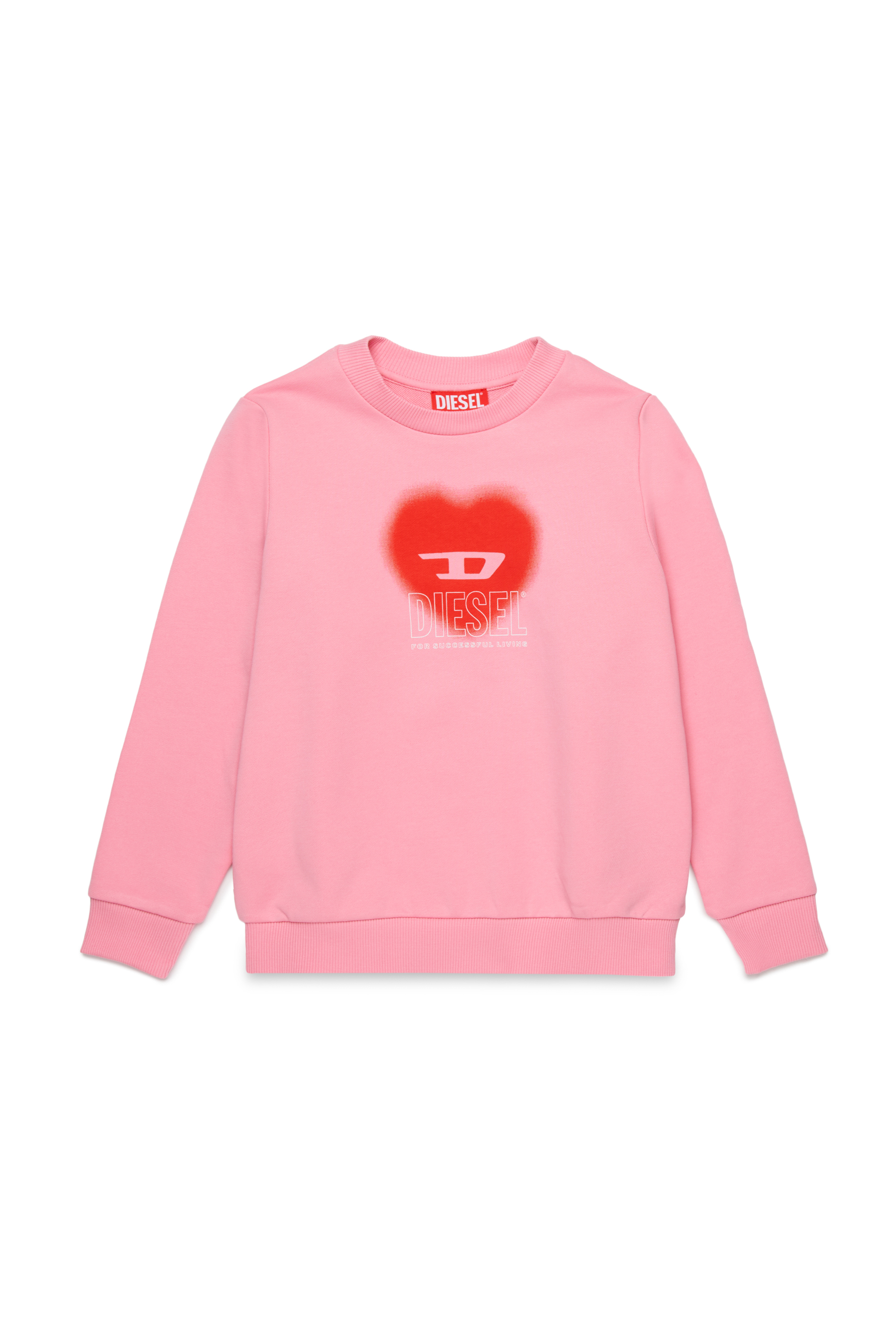 Diesel - SCACUORE, Woman's Sweatshirt with heart logo in Pink - 1