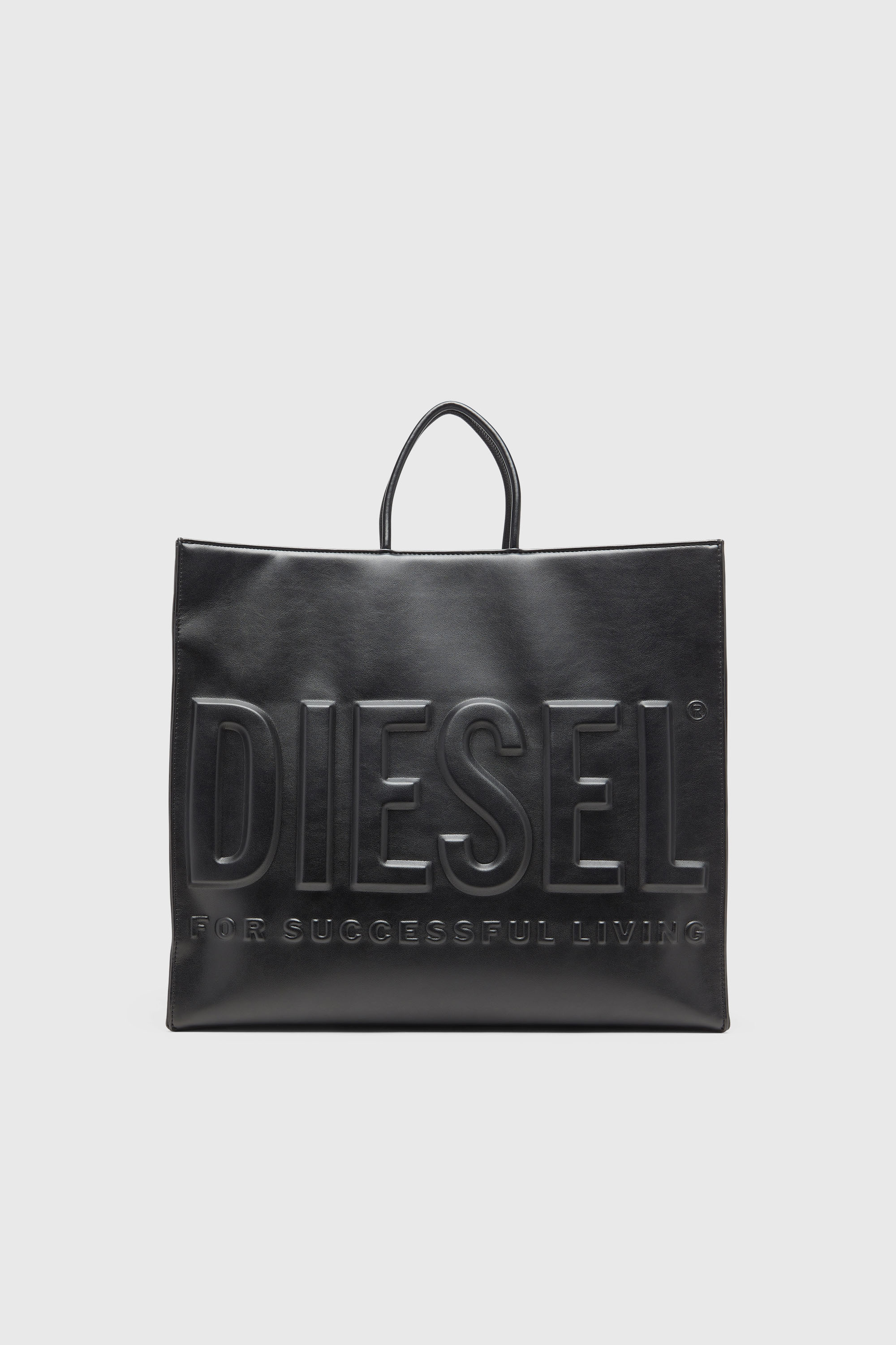 Diesel - DSL 3D SHOPPER EW X, Unisex's Dsl 3D - Shopping bag with embossed logo in Black - 2
