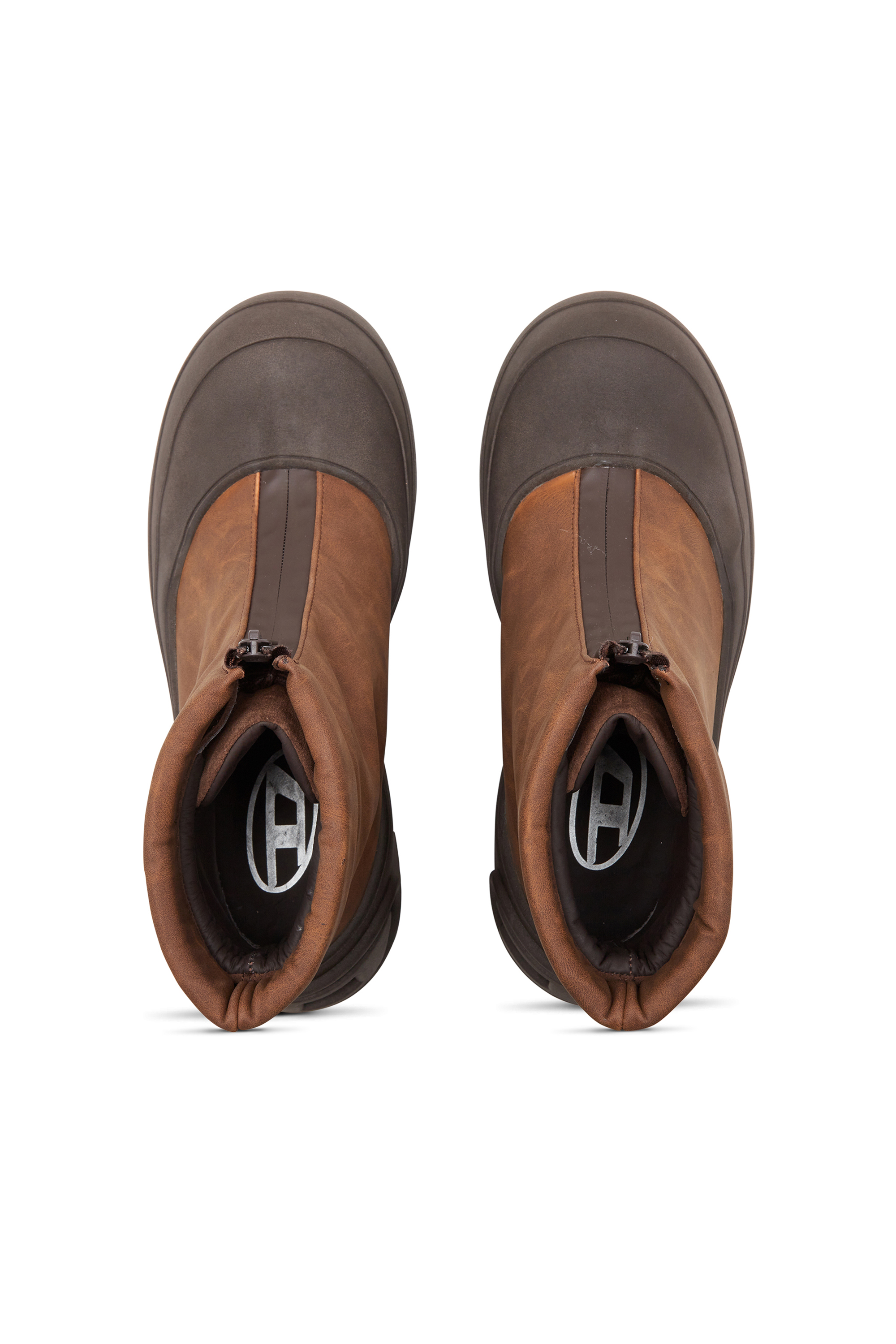 Diesel - D-DONALD CH, Man's D-Donald-Rubber-trimmed ankle boots in Brown - 4