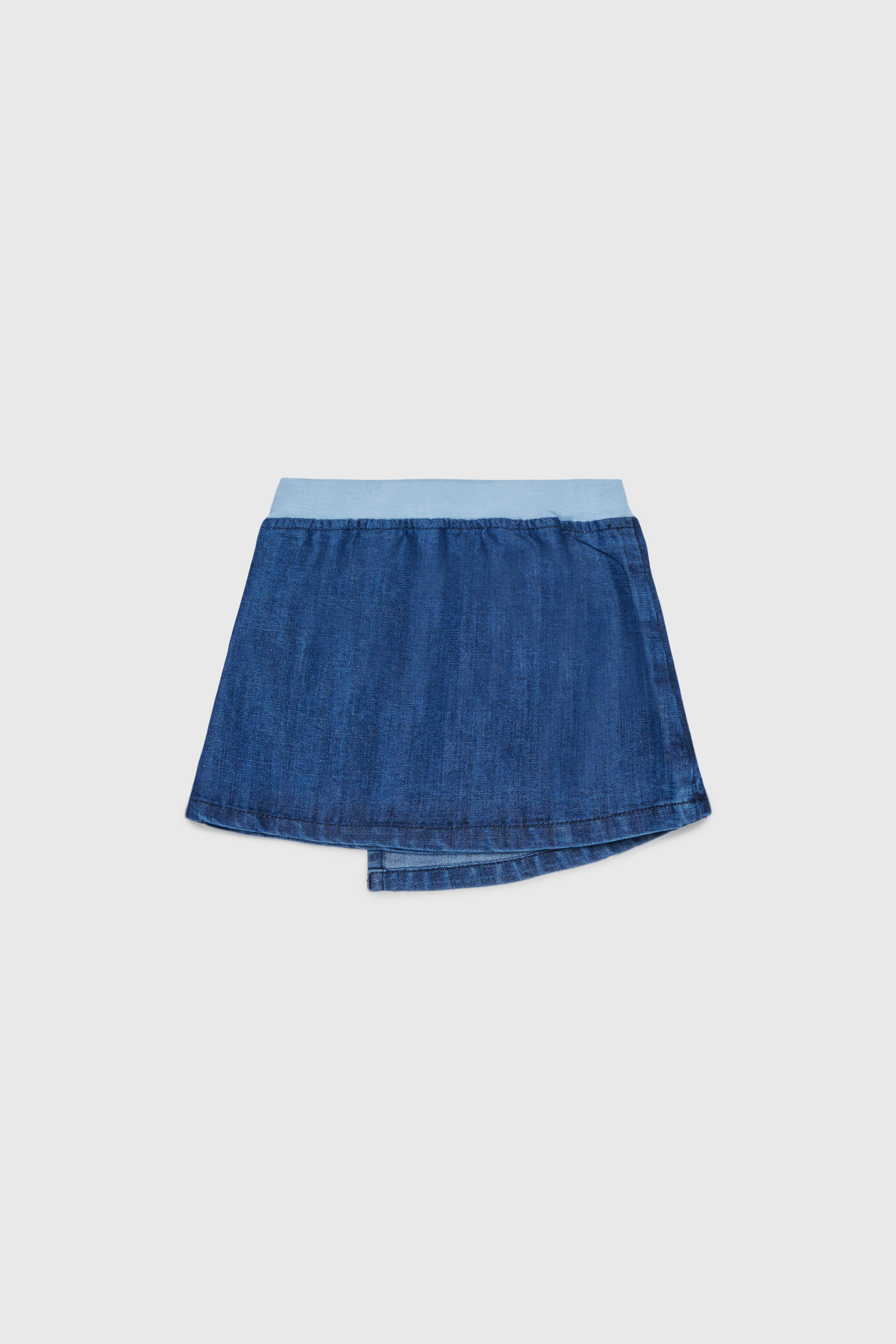 Diesel - GLINIMB, Woman's Wrap-effect skirt in denim in Medium blue - 2