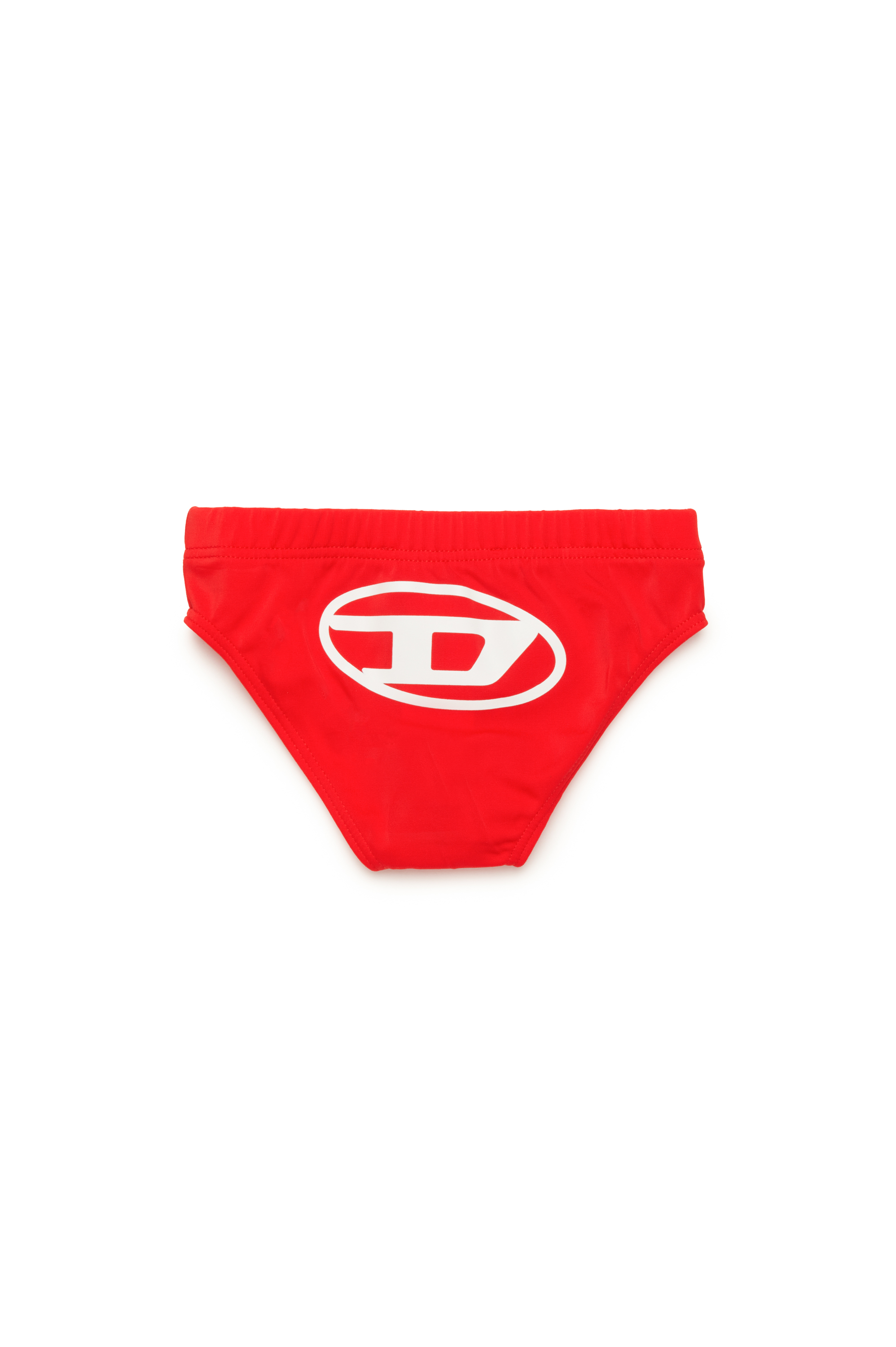 Diesel - MELLIB, Man's Swim briefs with Oval D print in Red - 2