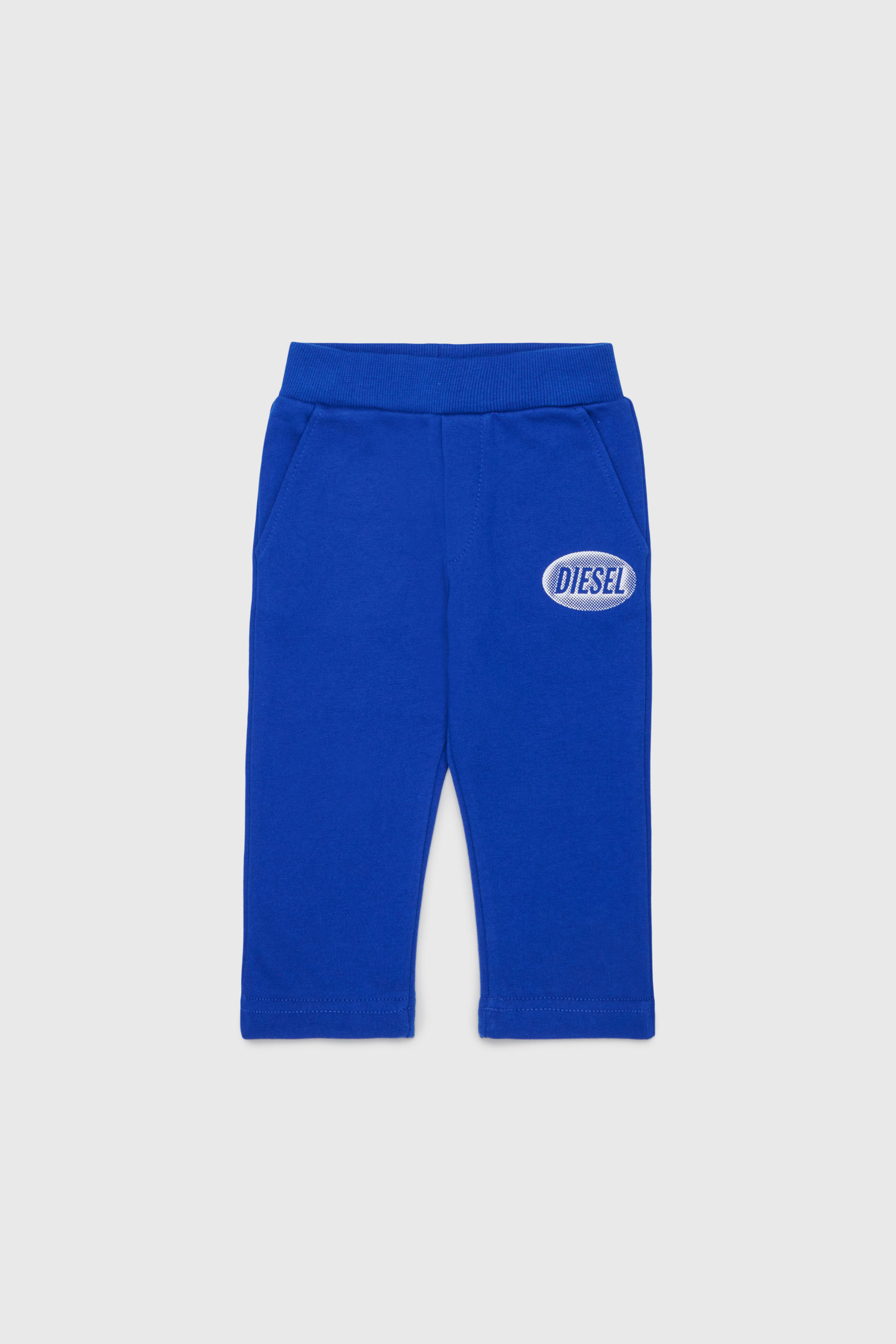 Diesel - PDSELB, Unisex's Cotton sweatpants with logo print in Blue - 1