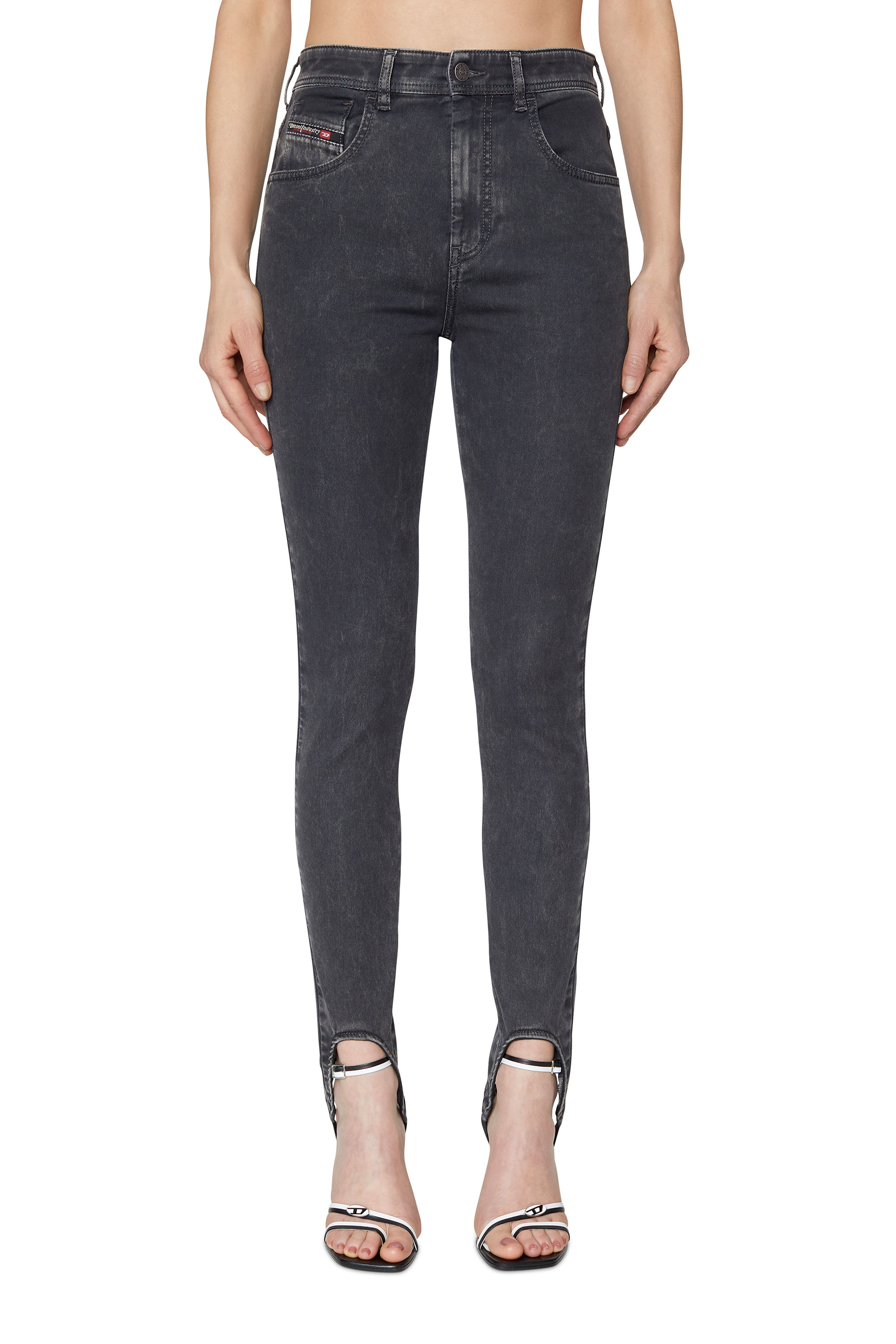 Diesel - Slandy Joggjeans® 069ZM Super skinny, Black/Dark grey - Image 1