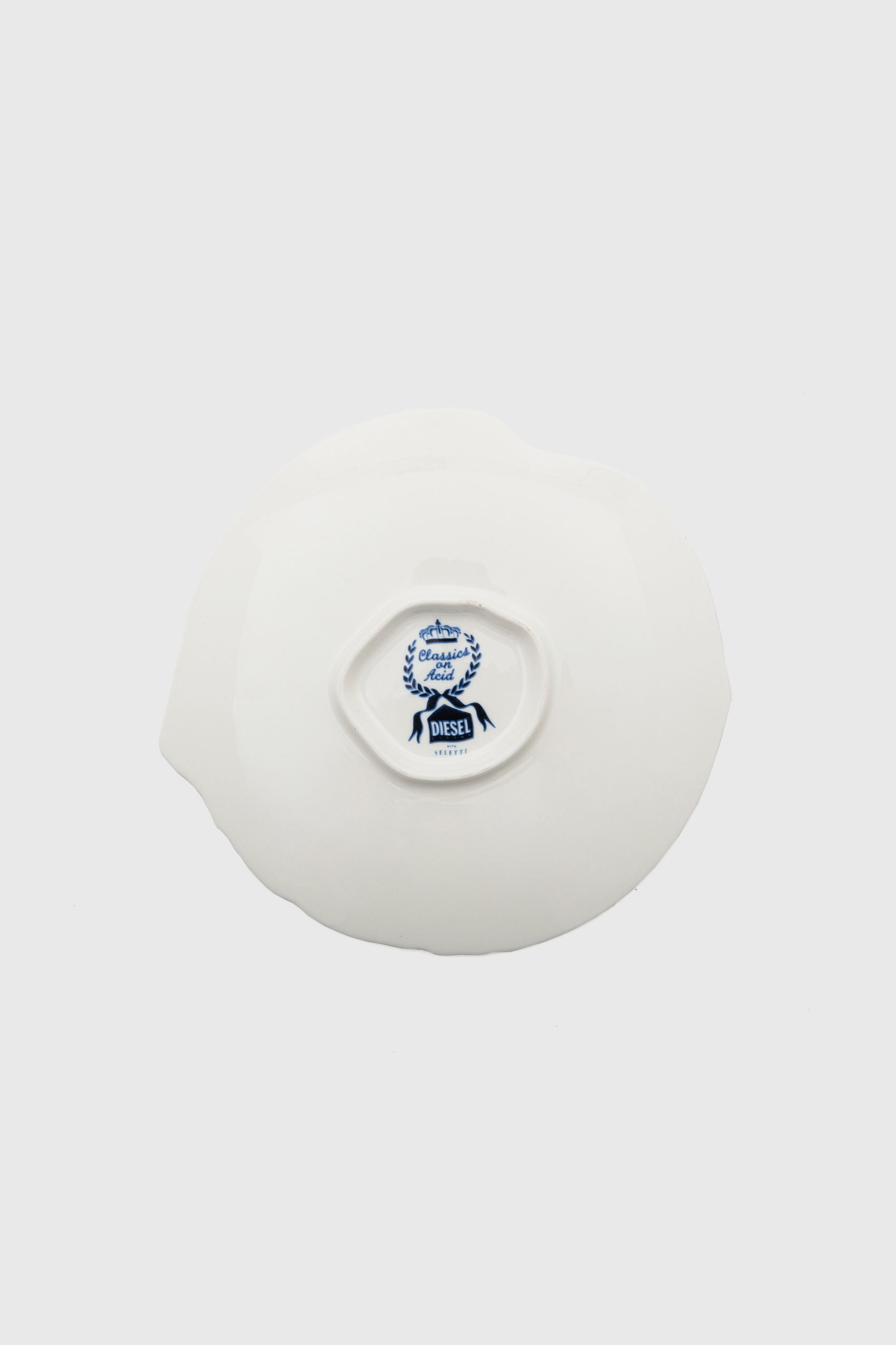 Diesel - 11230 DESSERT PLATE IN PORCELAIN "CLASSI, Unisex's Porcelain dessert plate in White/Blue - 2