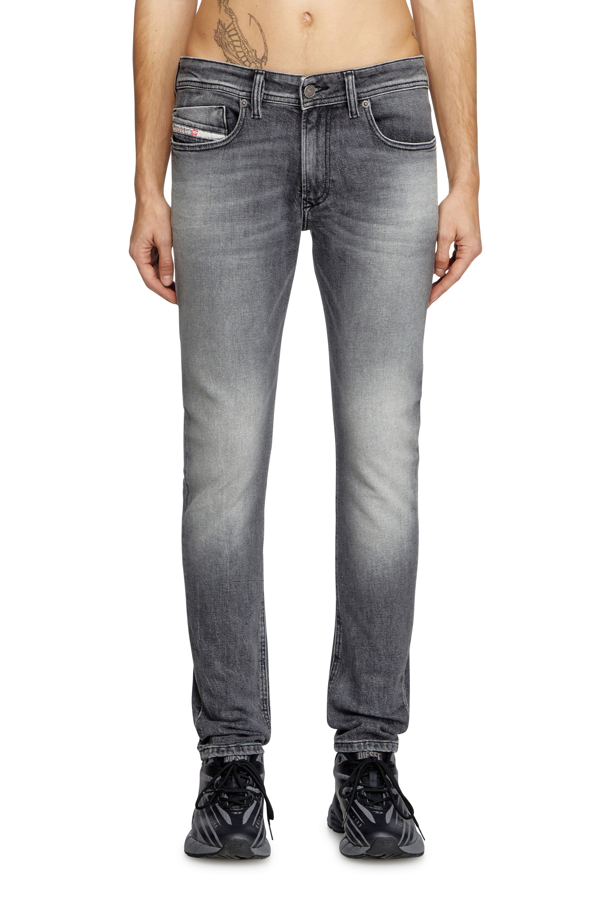 Diesel - Man's Skinny Jeans 1979 Sleenker 0BMBS, Light Grey - 2