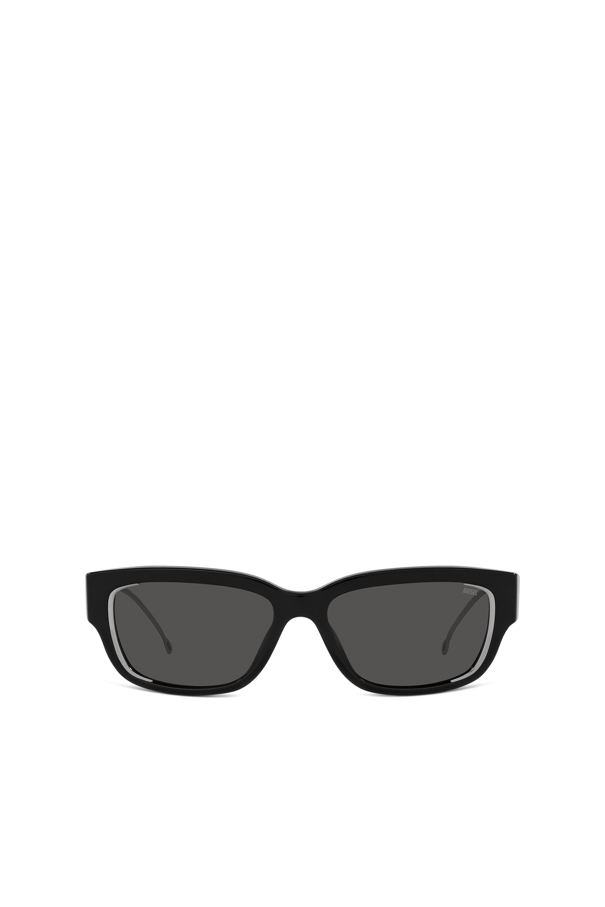 Diesel - 0DL2002 SIZE 56, Unisex's Rectangle sunglasses in Black/Silver - 1