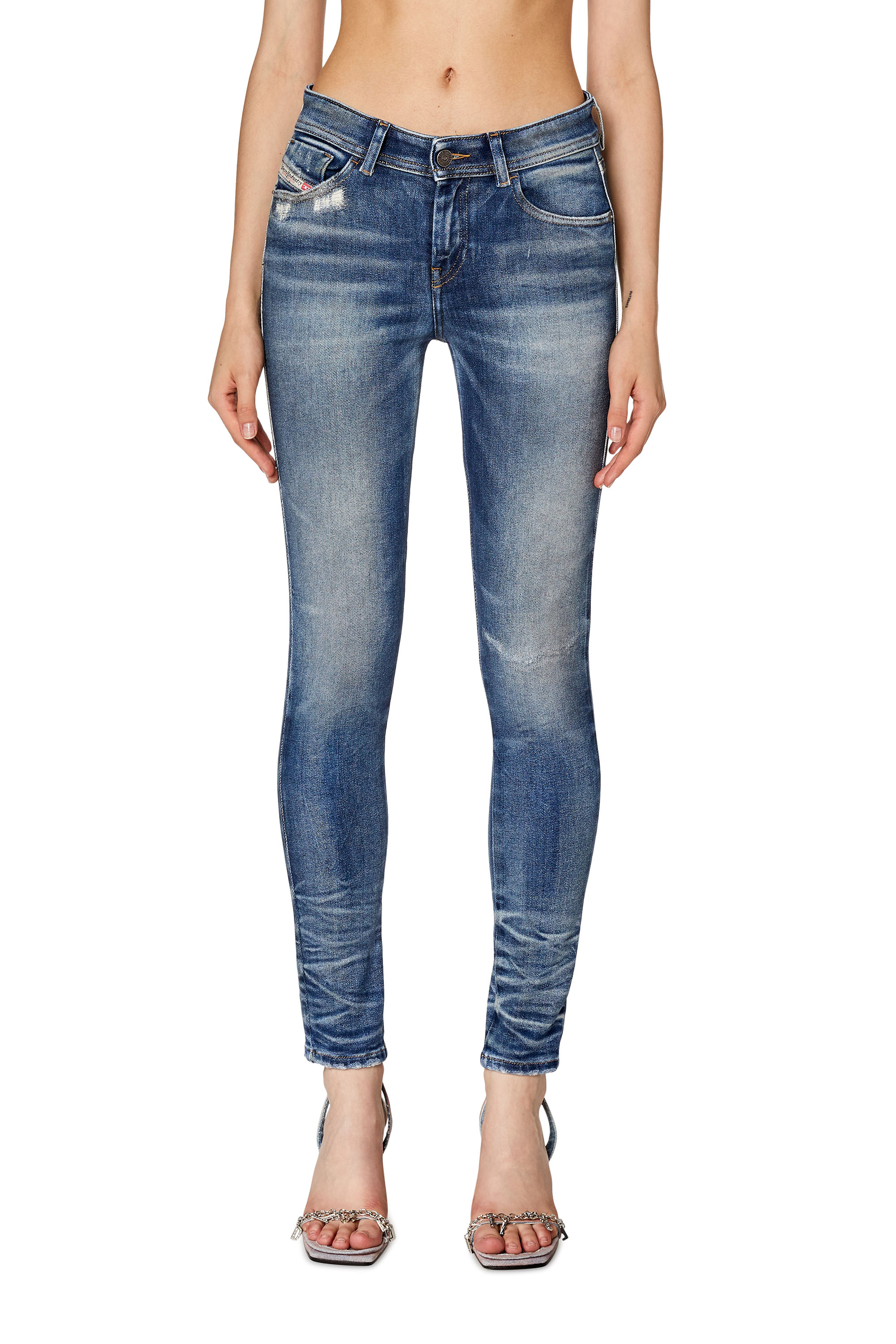 Diesel - Super skinny Jeans 2017 Slandy 09G14, Medium blue - Image 2