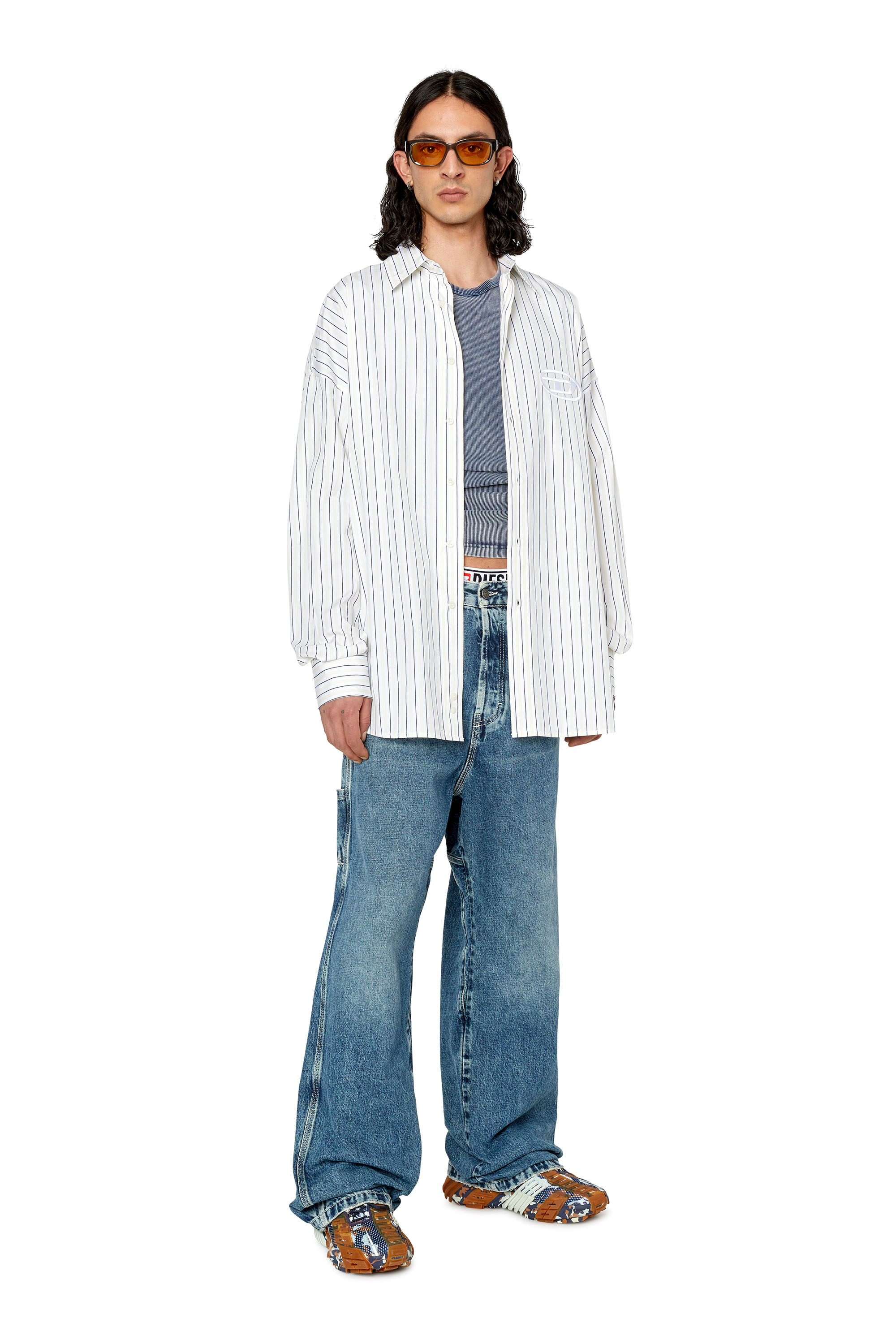 Diesel - S-DOUBLY-STRIPE, White/Yellow - Image 2