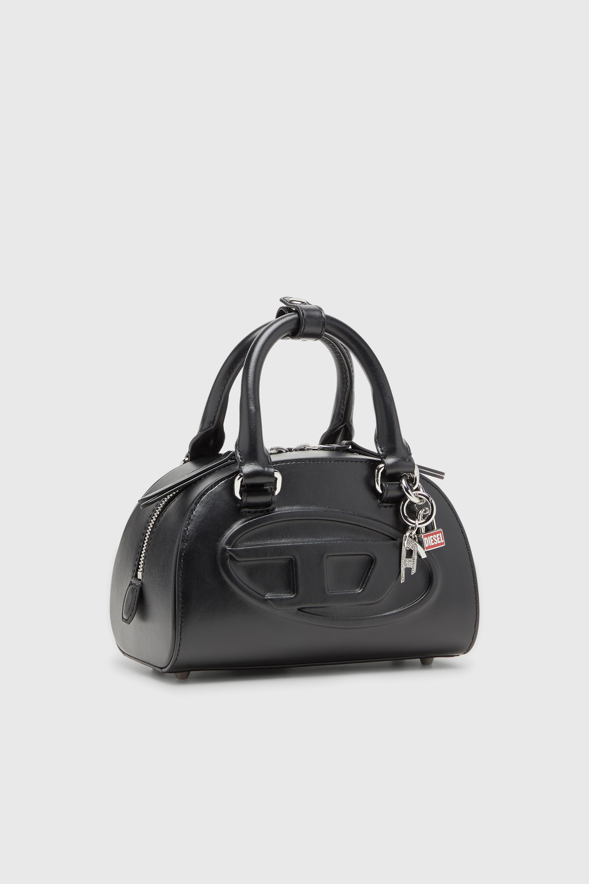 Diesel - 1DR DOME TOP HANDLE, Woman's 1DR Dome-Leather bowling bag in Black - 7