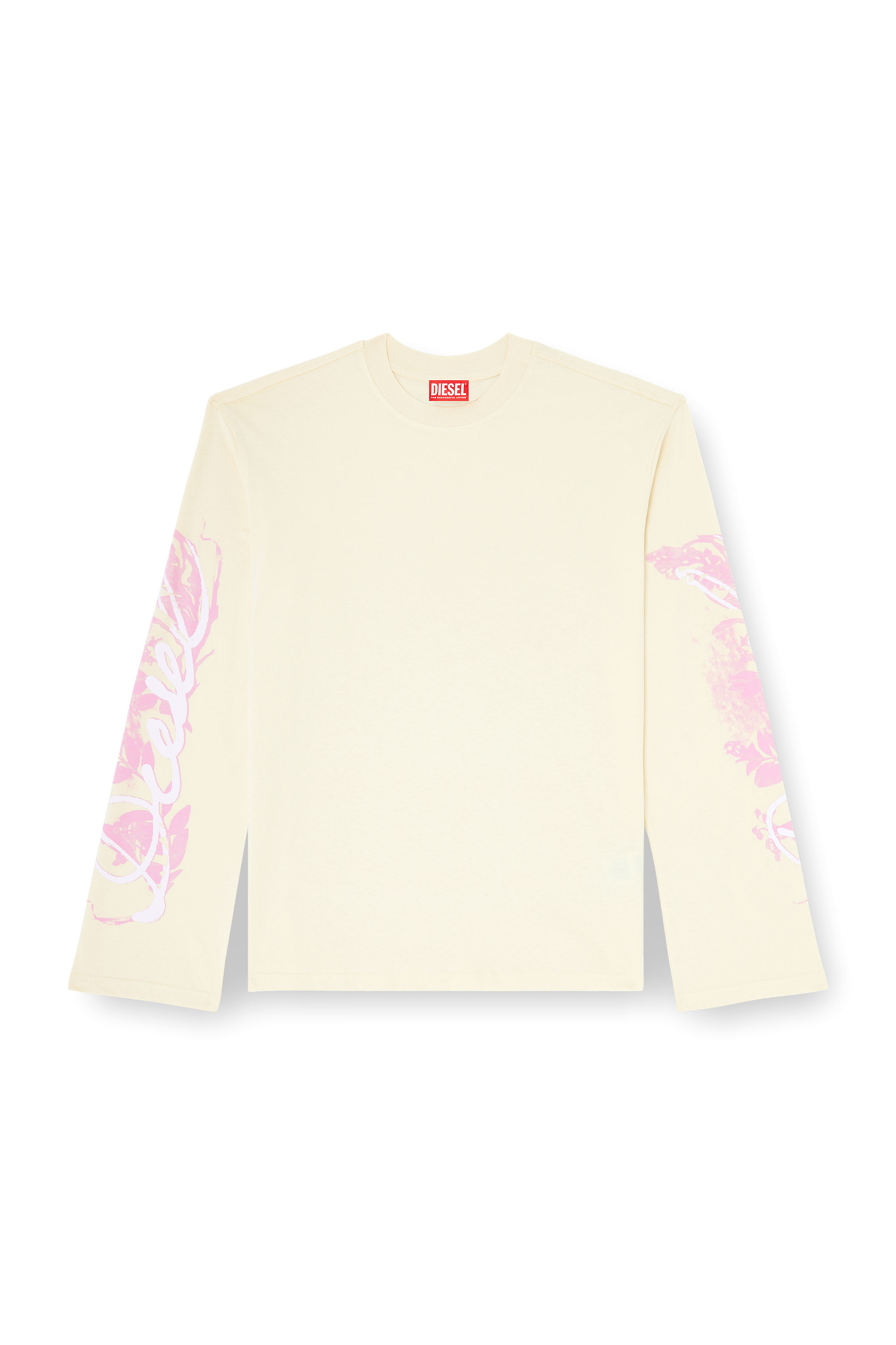 Diesel - T-HILARY-LS-AA3, Woman's Long-sleeve T-shirt with graphic prints and crystals in null - 3