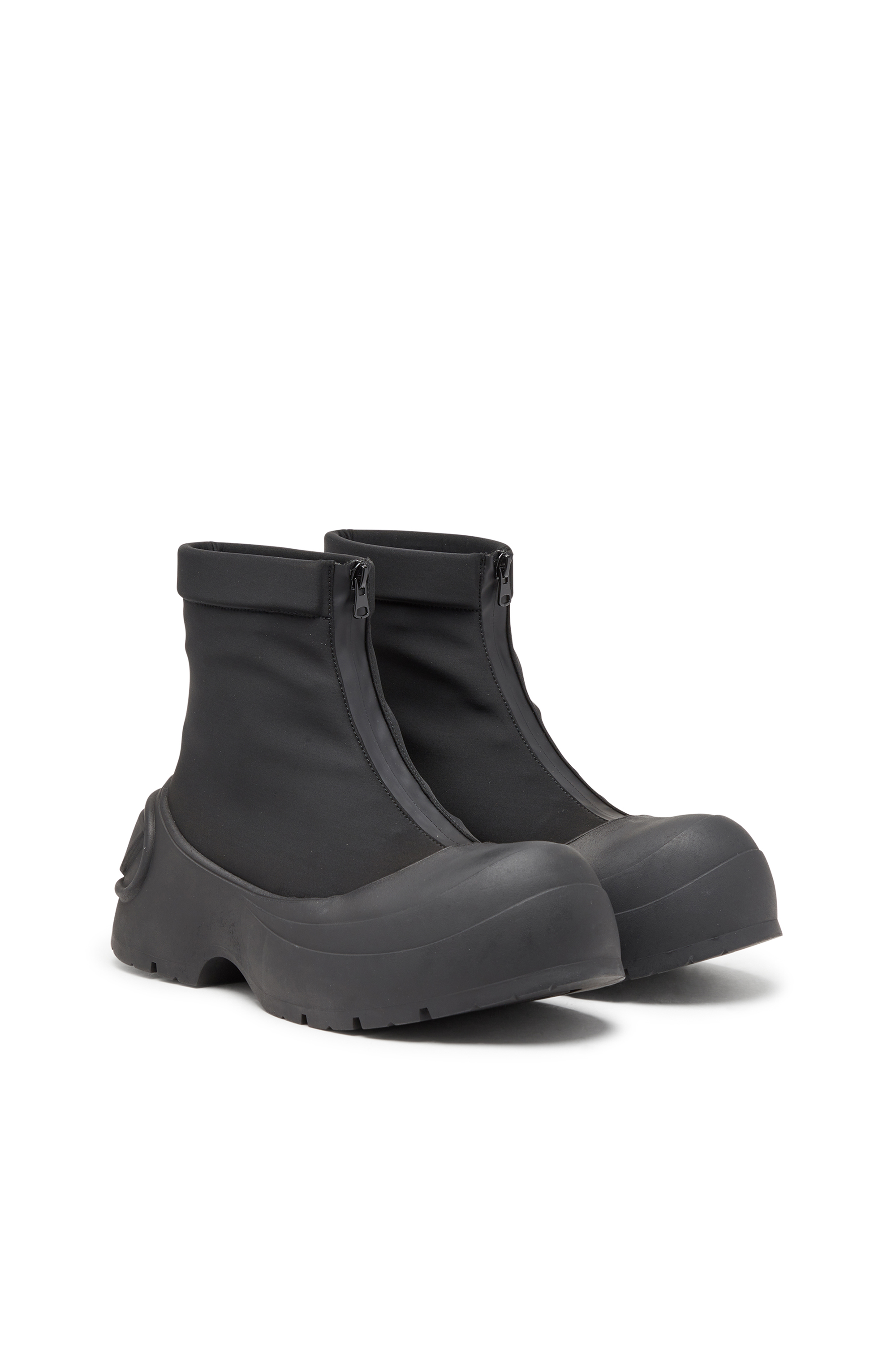 D-DONALD CH, Black Diesel - D-DONALD CH, Man's D-Donald-Rubber-trimmed ankle boots in Black - 2