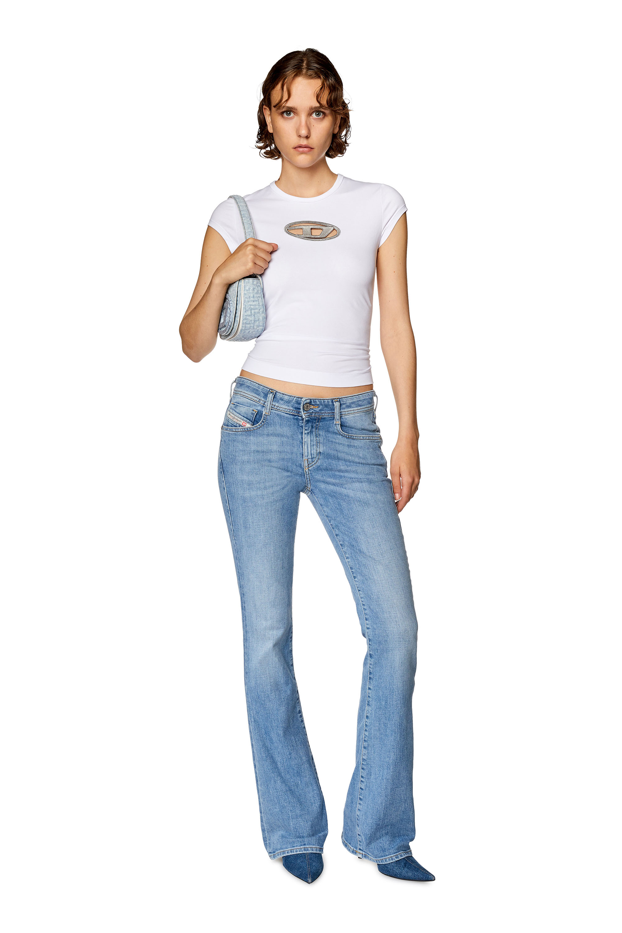 Diesel - 1969 D-Ebbey 09F76 Bootcut and Flare Jeans, Light Blue - Image 4