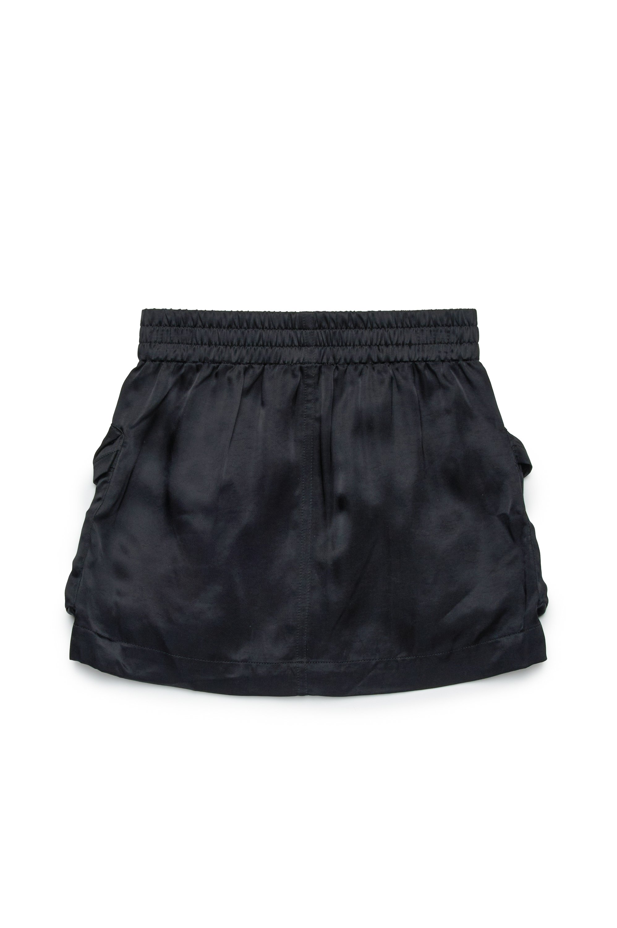 Diesel - GOMIRTYS, Woman's Shiny cargo skirt in Black - 2