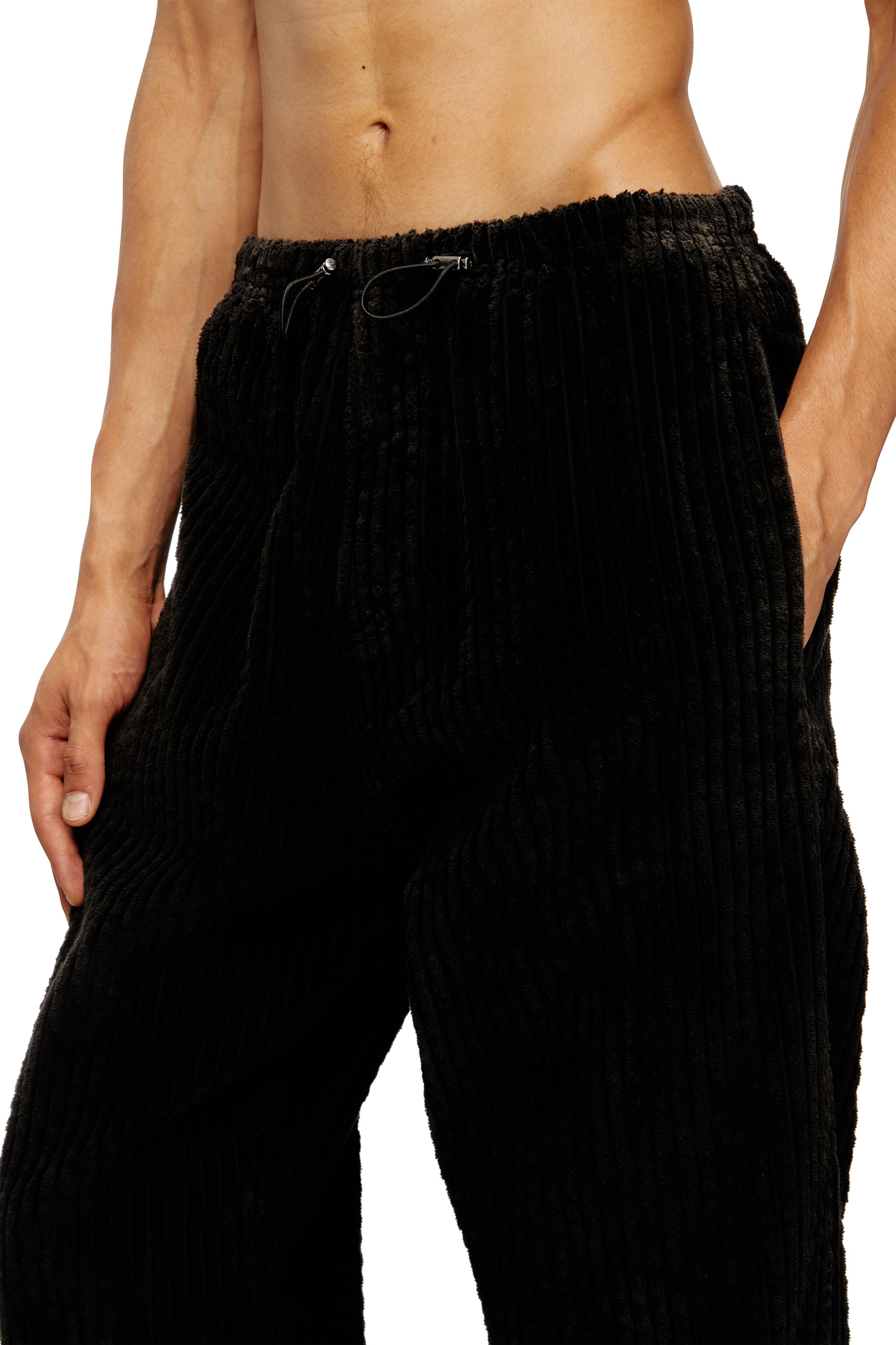 P-MARTIAL, Brown Diesel - P-MARTIAL, Man's Corduroy pants with drawstring in Brown - 5