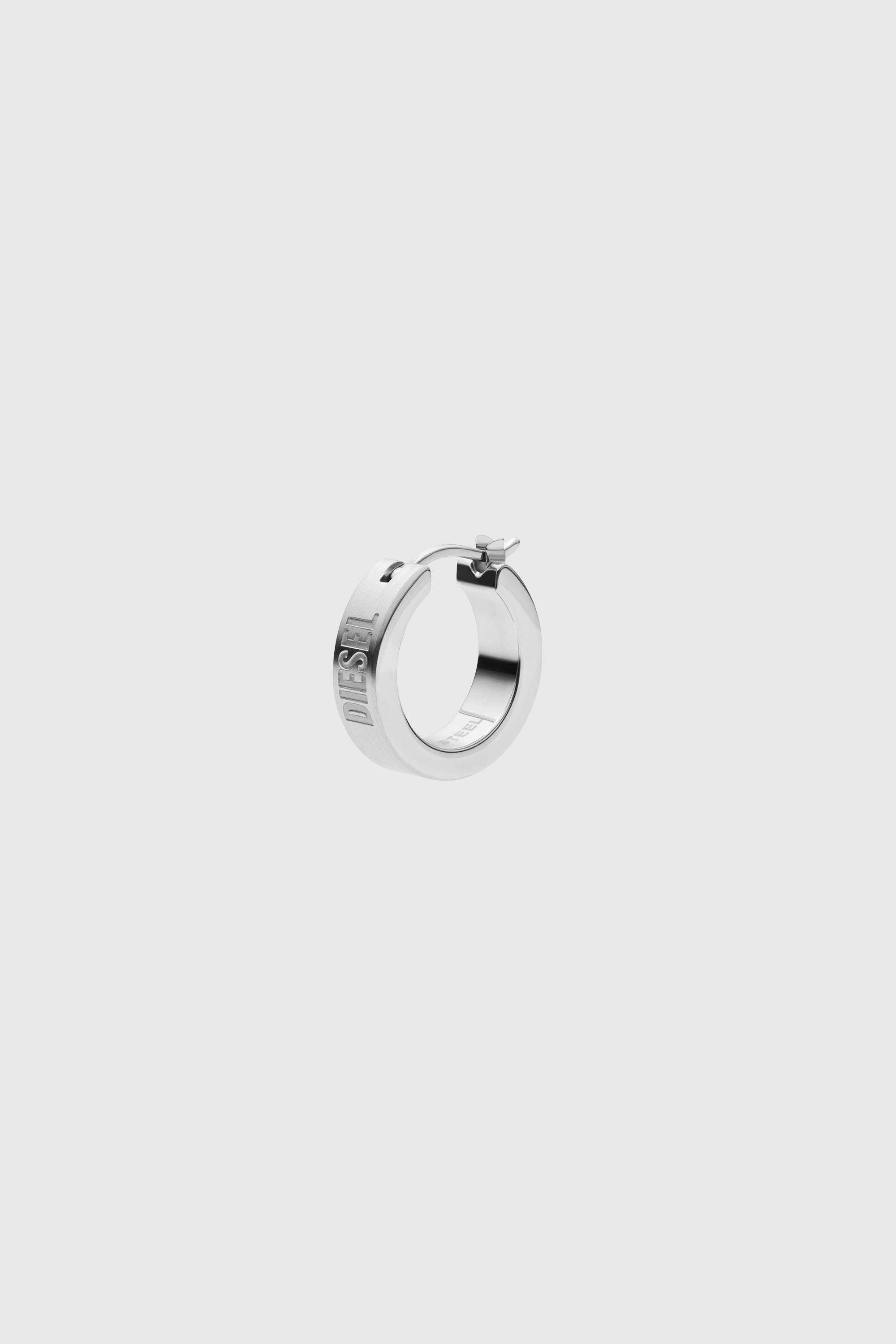Diesel - DX1639040 JEWELLERY, Unisex's Stainless steel hoop earring in Silver - 2