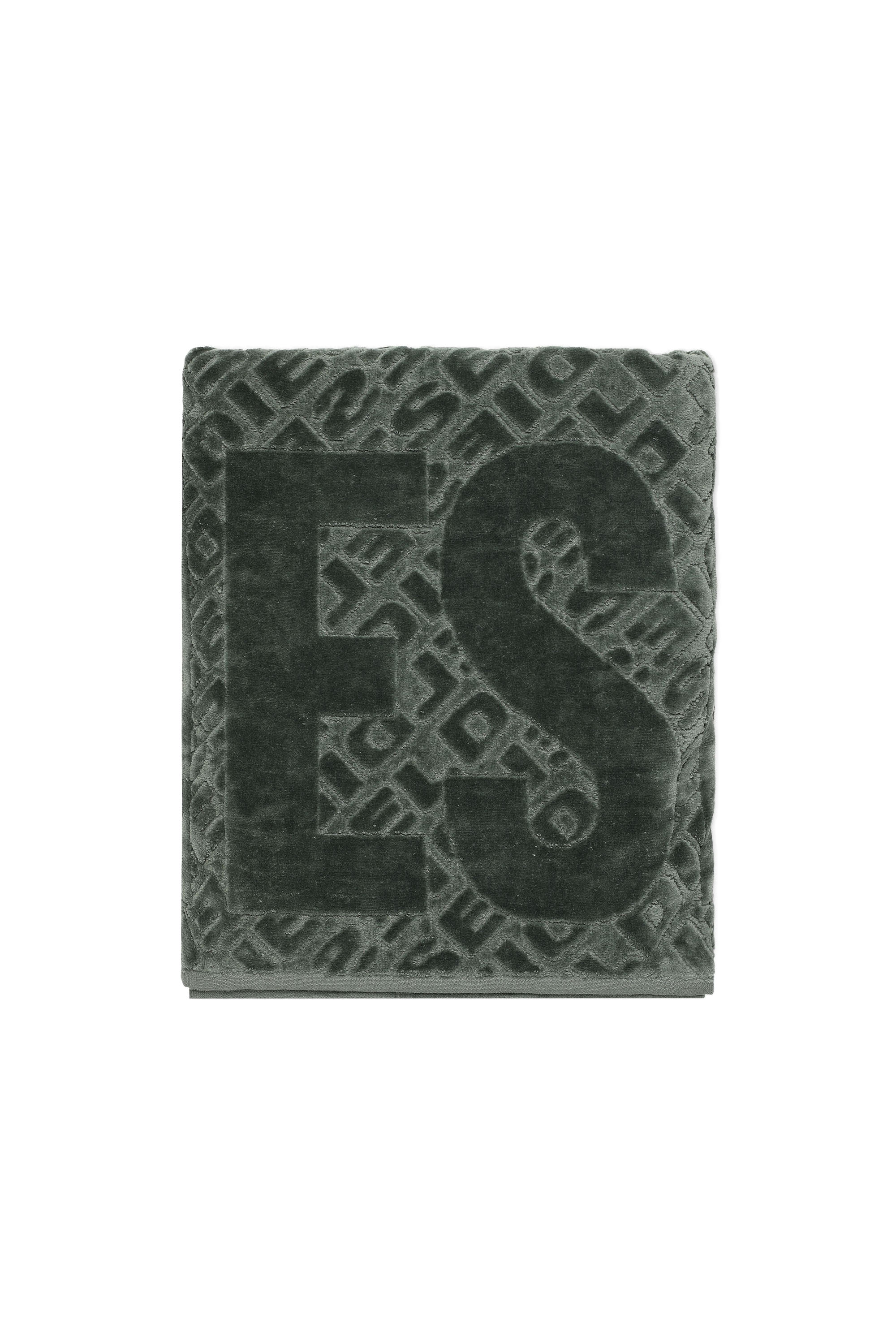 Diesel - TELO 3DLOGO        95X150, Unisex's Gym towel 3D LOGO in Green - 1
