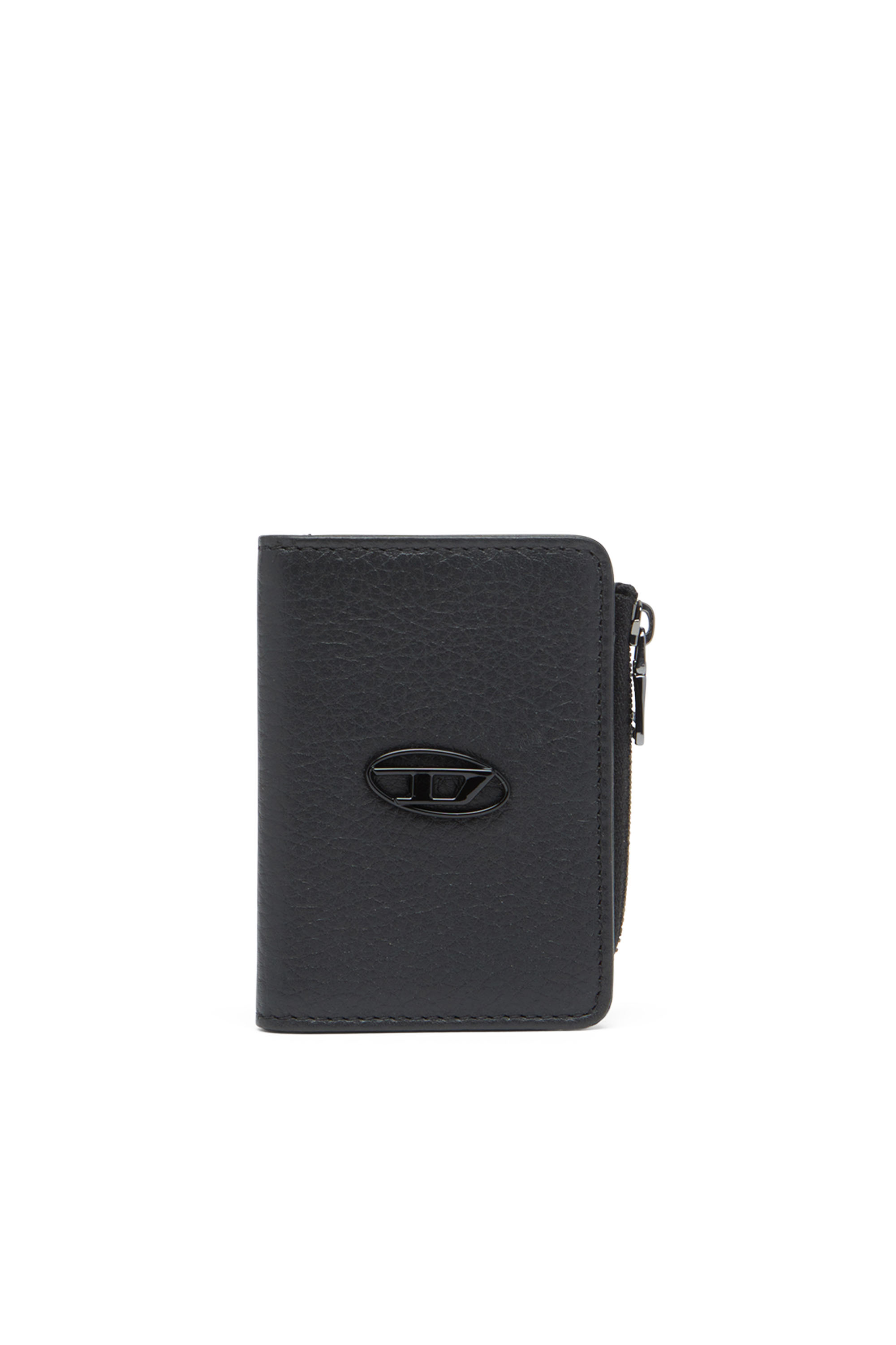 Diesel - HISSU EVO CARD HOLDER L, Man's Leather card holder in Black - 1