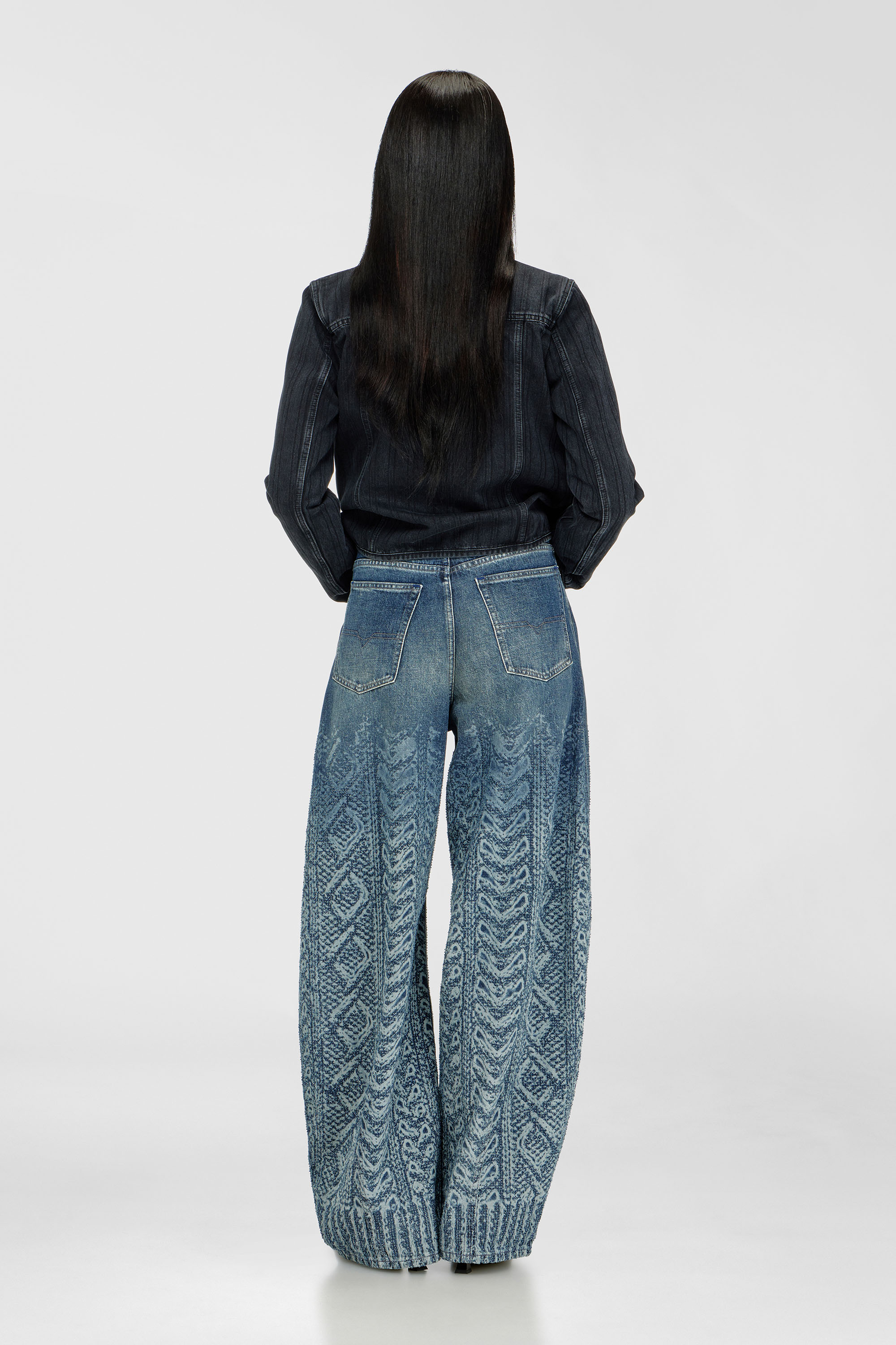 Diesel - Woman's Relaxed Jeans 1987 D-Khelz 007EV, Dark Blue - 3