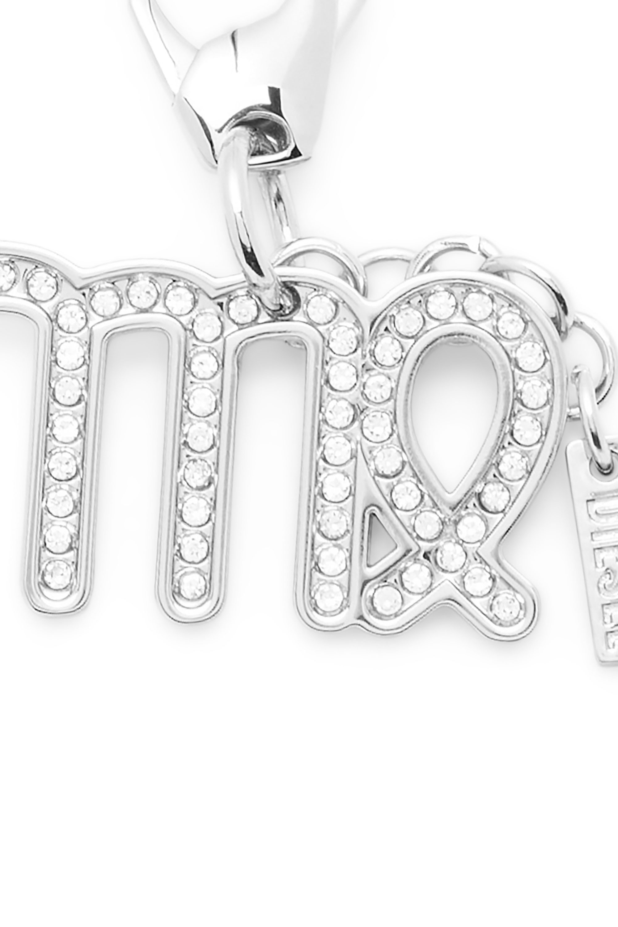 Diesel - CHARM VIRGO, Unisex's Metal Virgo charm with rhinestones in Silver - 3