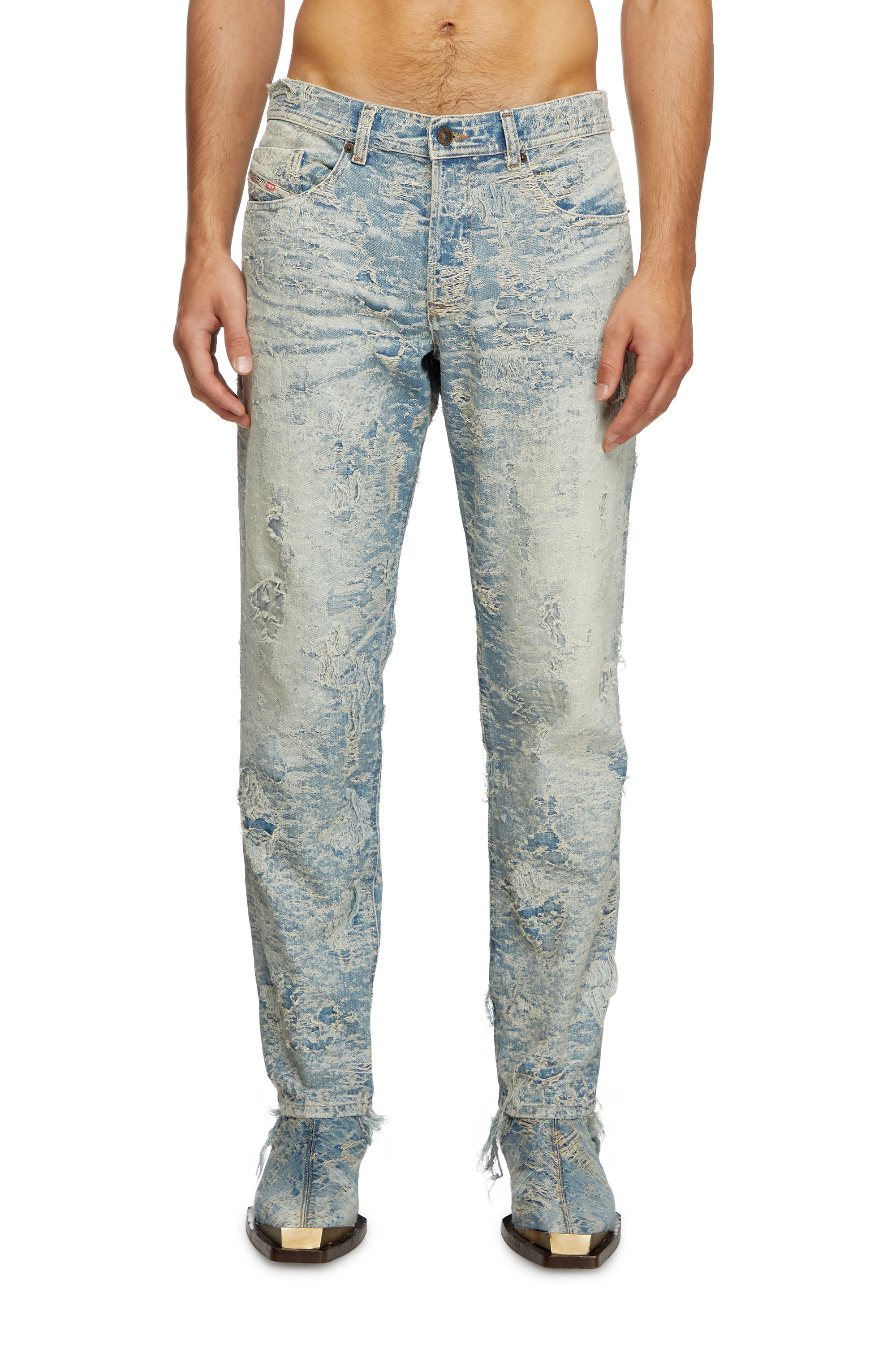 Diesel - Man's Tapered Jeans 2023 D-Finitive 007Z7, Light Blue - 2