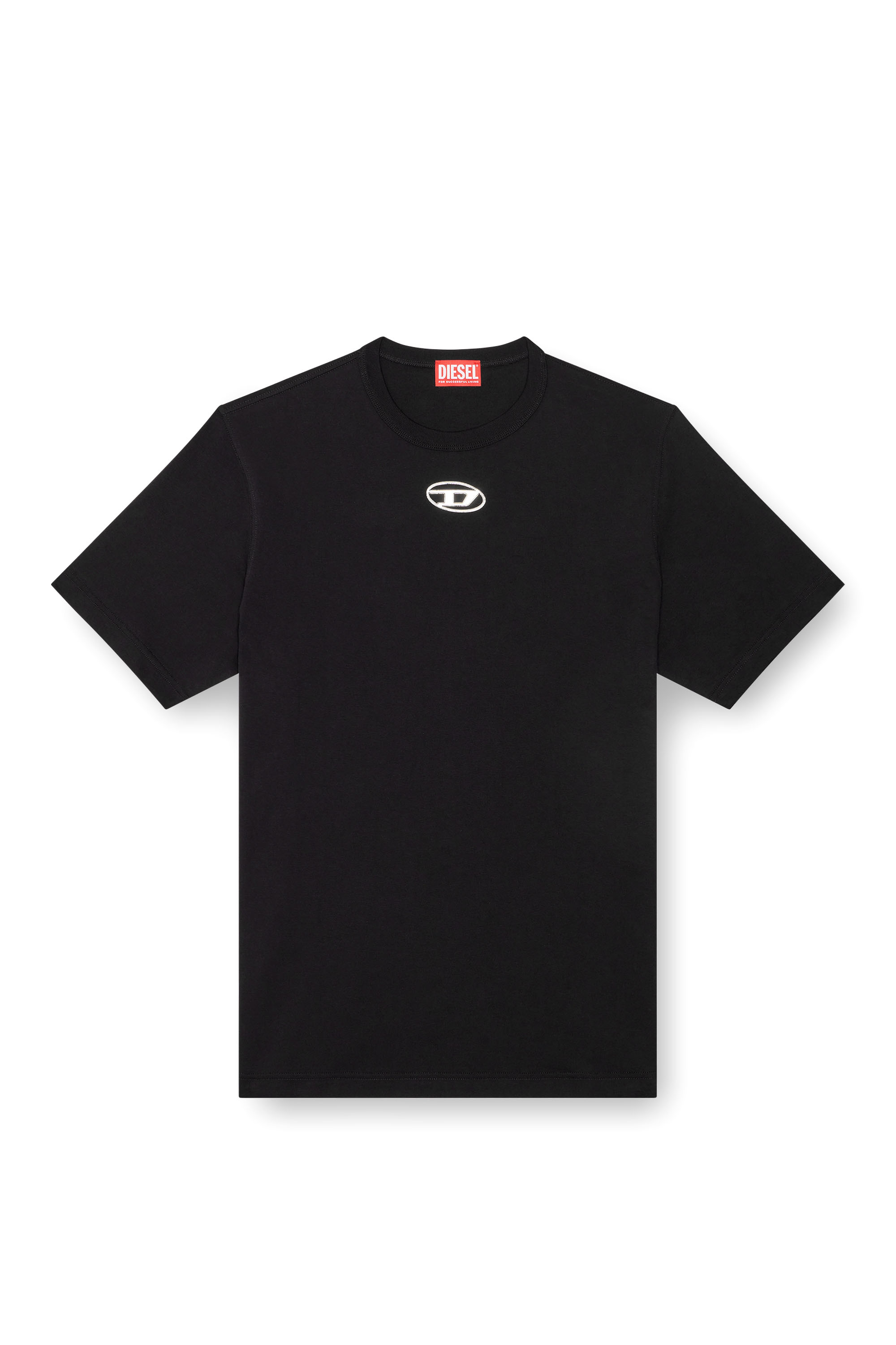 Diesel - T-JUST-OD, Man T-shirt with injection moulded logo in Black - Image 4