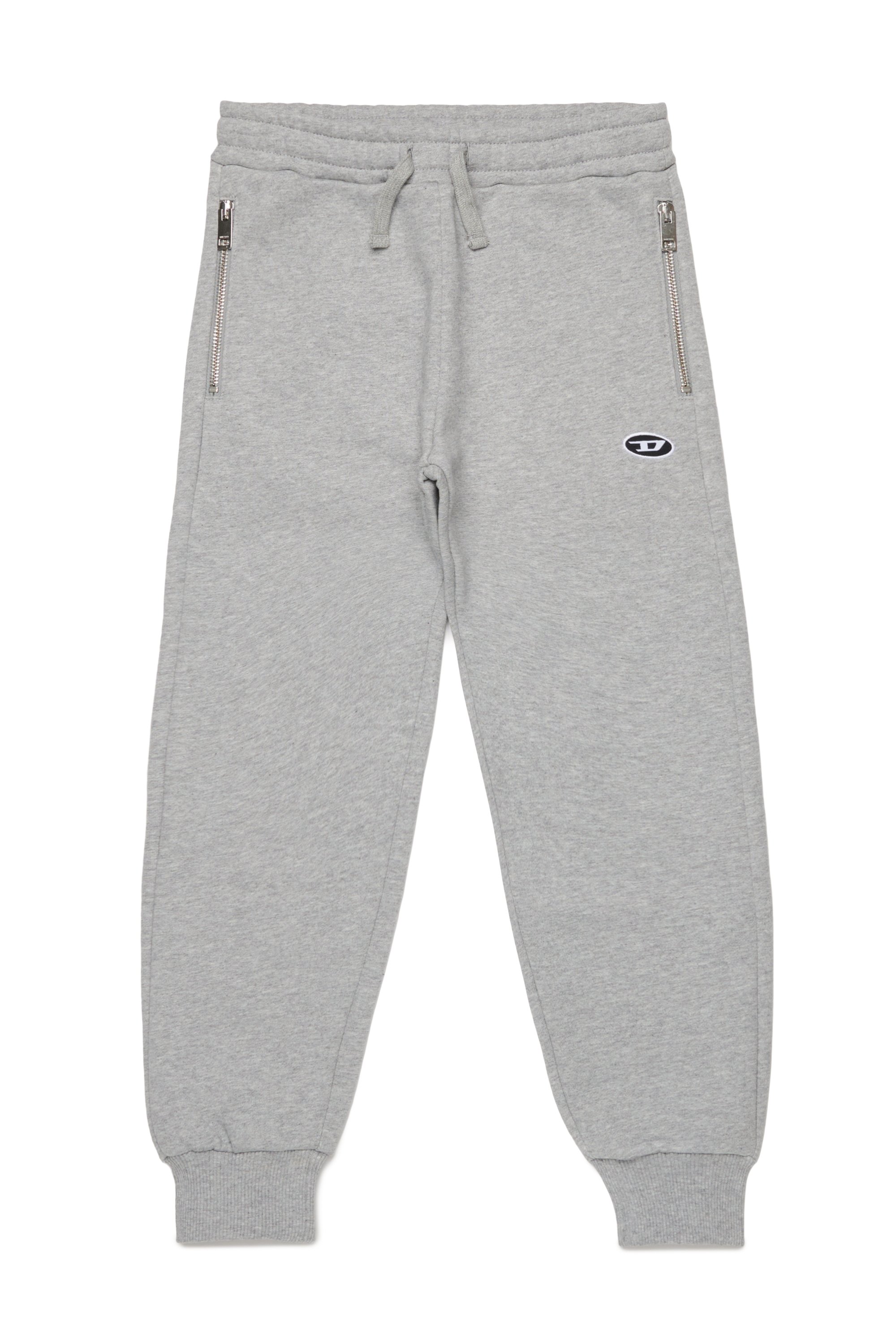 Diesel - PTARYDOVALZIPPJ, Man Sweatpants with zip pockets in Grey - Image 1