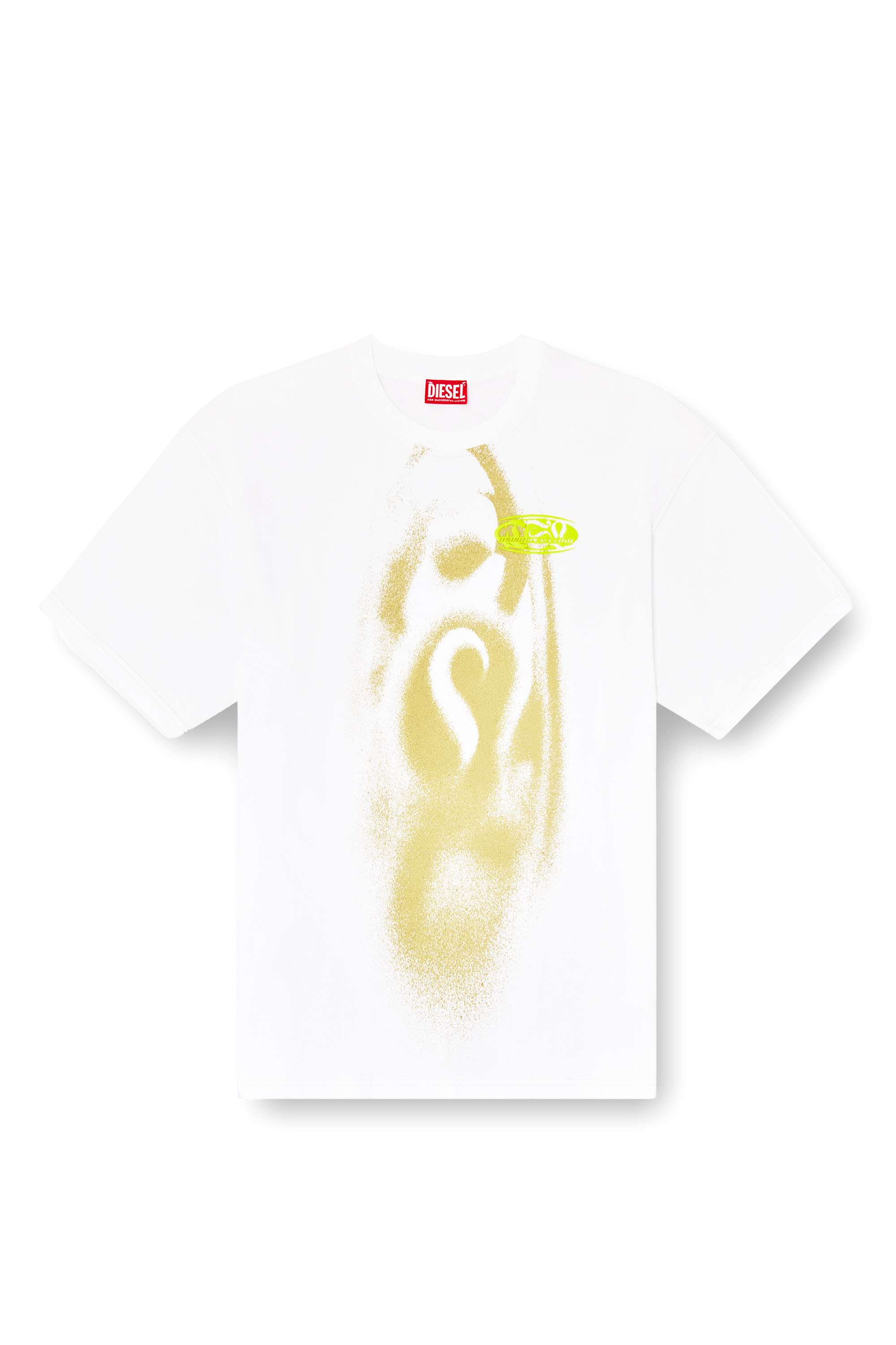 Diesel - T-BOXT-T7, Man's T-shirt with spray-effect print in White - 3