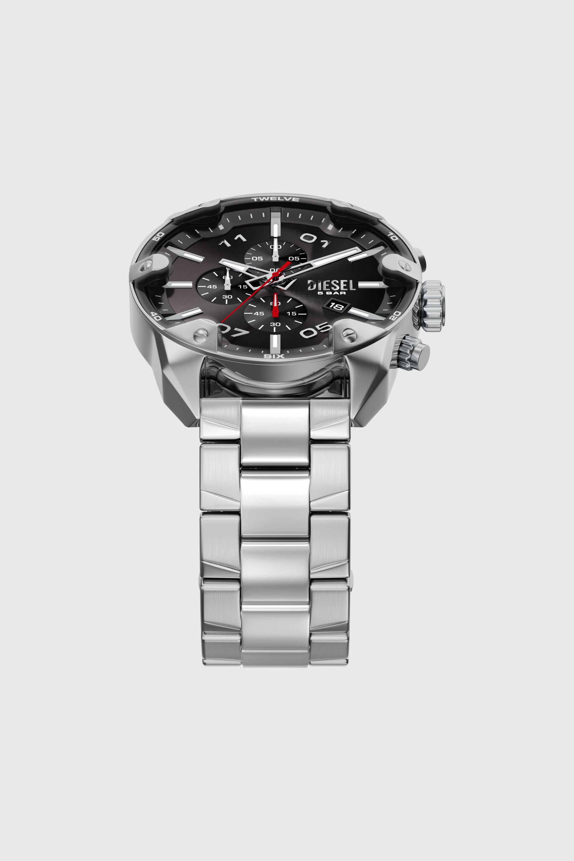 Diesel - DZ4709 WATCH, Man's Spiked Stainless Steel Watch in Silver - 4