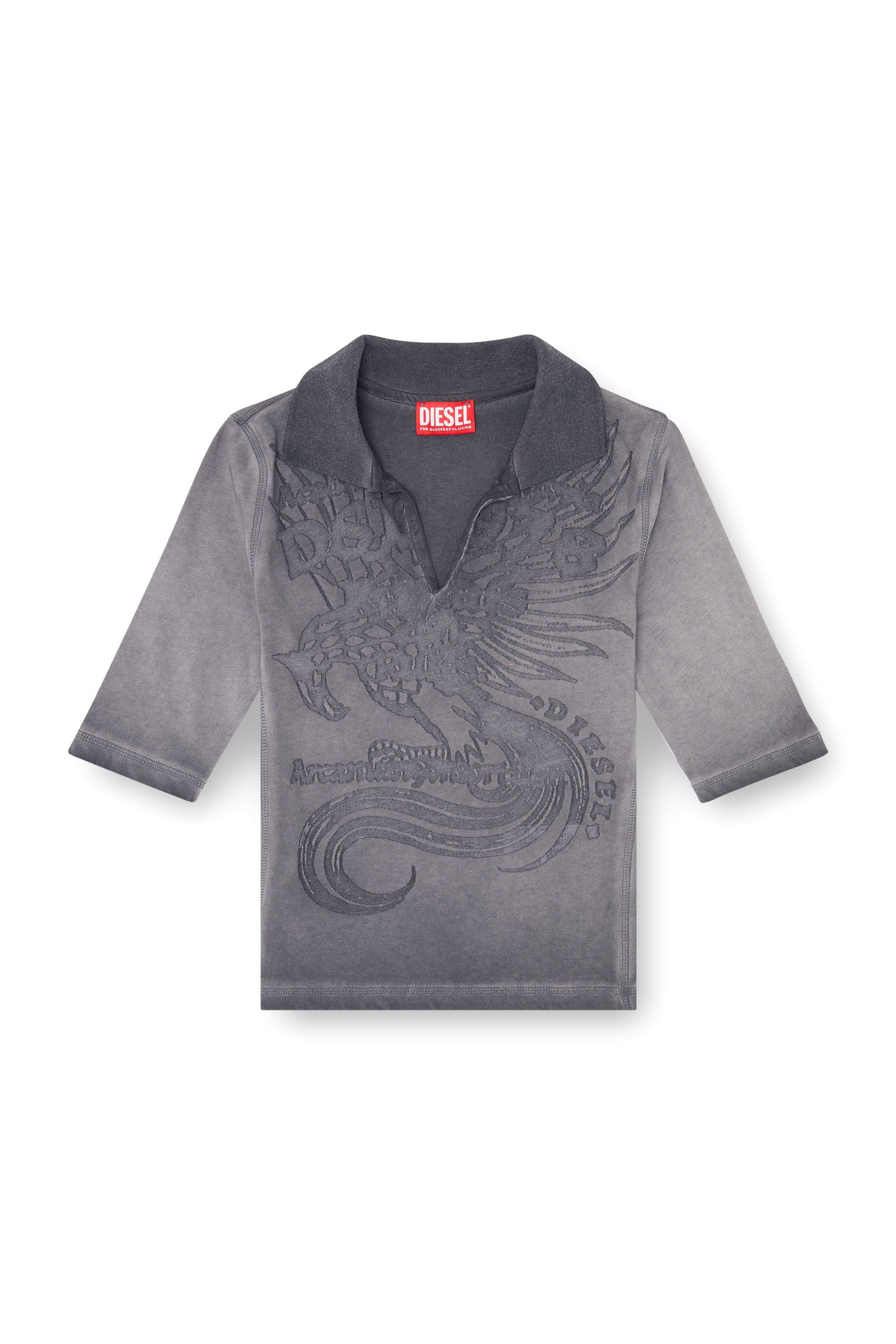 Diesel - T-BEA, Woman's Slim polo with d&eacute;vor&eacute; print in null - 3
