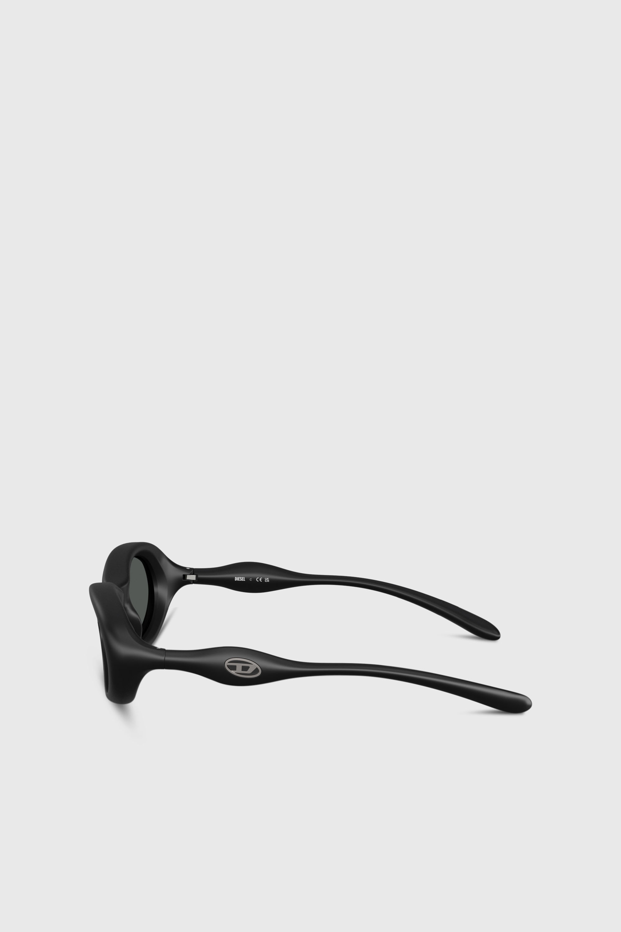 Diesel - 0DL3011U, Unisex's Oval sunglasses in Black - 2