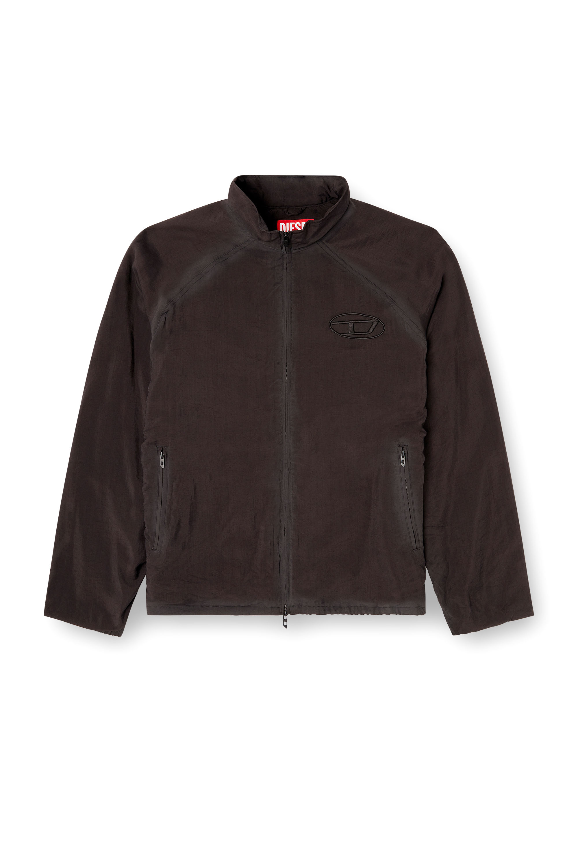 J-HENRI-SOUVENIR, Dark grey Diesel - J-HENRI-SOUVENIR, Man's Souvenir-style embroidered track jacket in Dark grey - 2