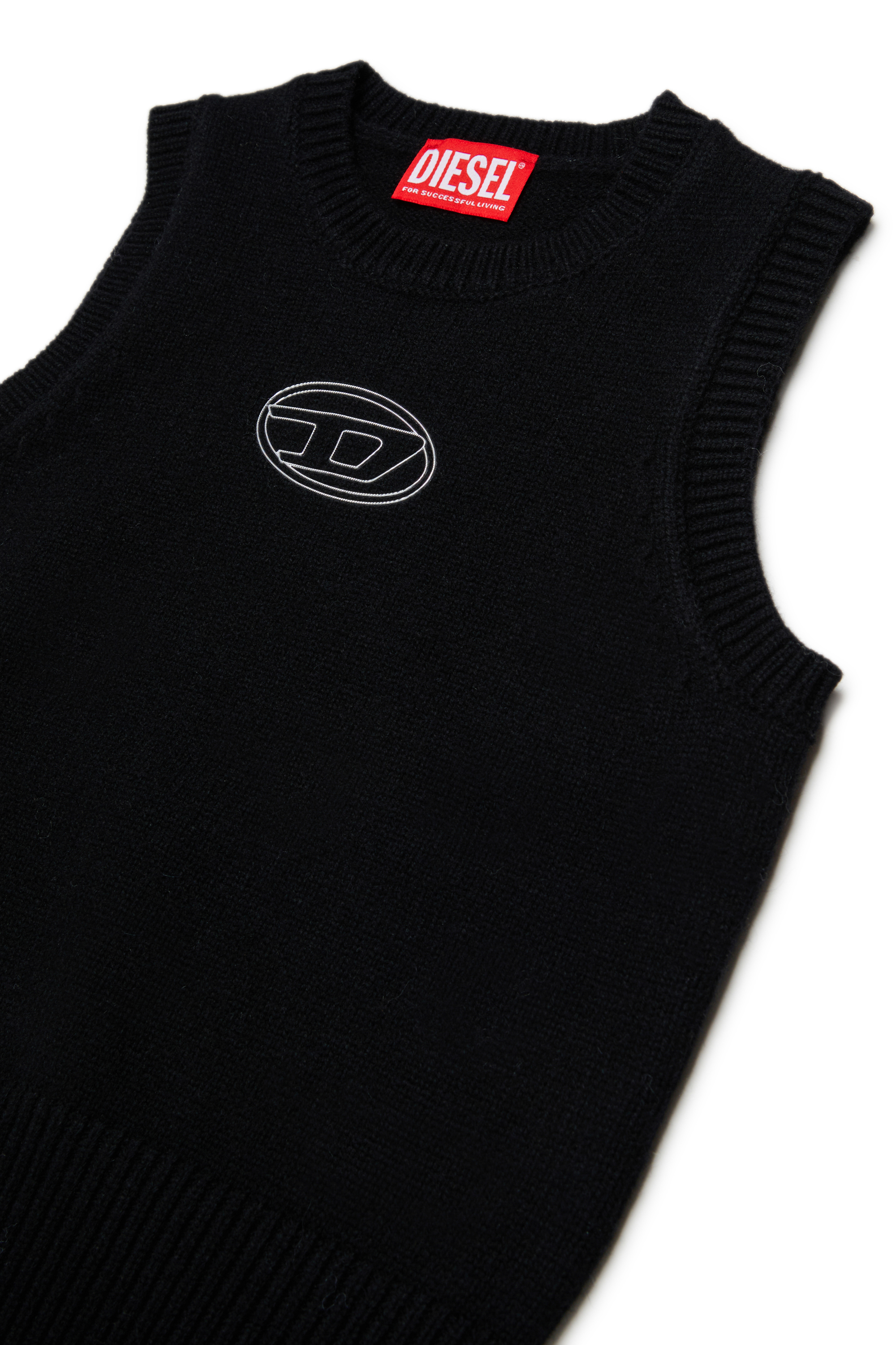 Diesel - KIMKY, Woman's Cashmere-enriched knit vest in Black - 3