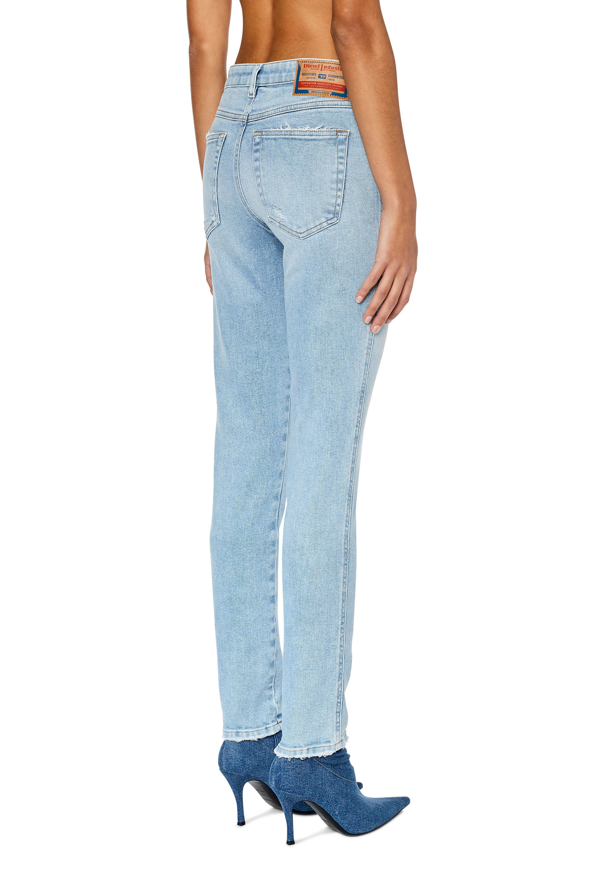 Diesel - 2015 Babhila 09E90 Skinny Jeans, Light Blue - Image 2