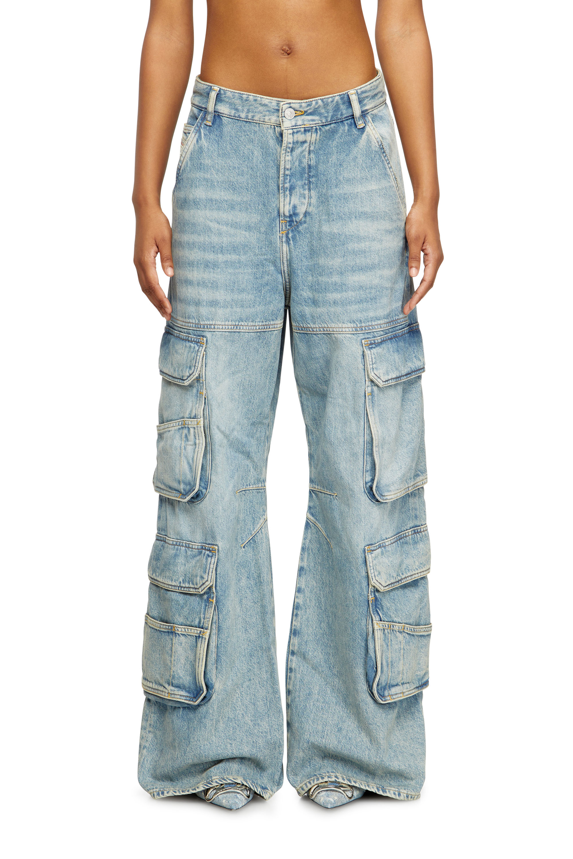 Relaxed Jeans 1996 D-Sire 0DBCX, Light Blue Diesel - Woman's Relaxed Jeans 1996 D-Sire 0DBCX, Light Blue - 3