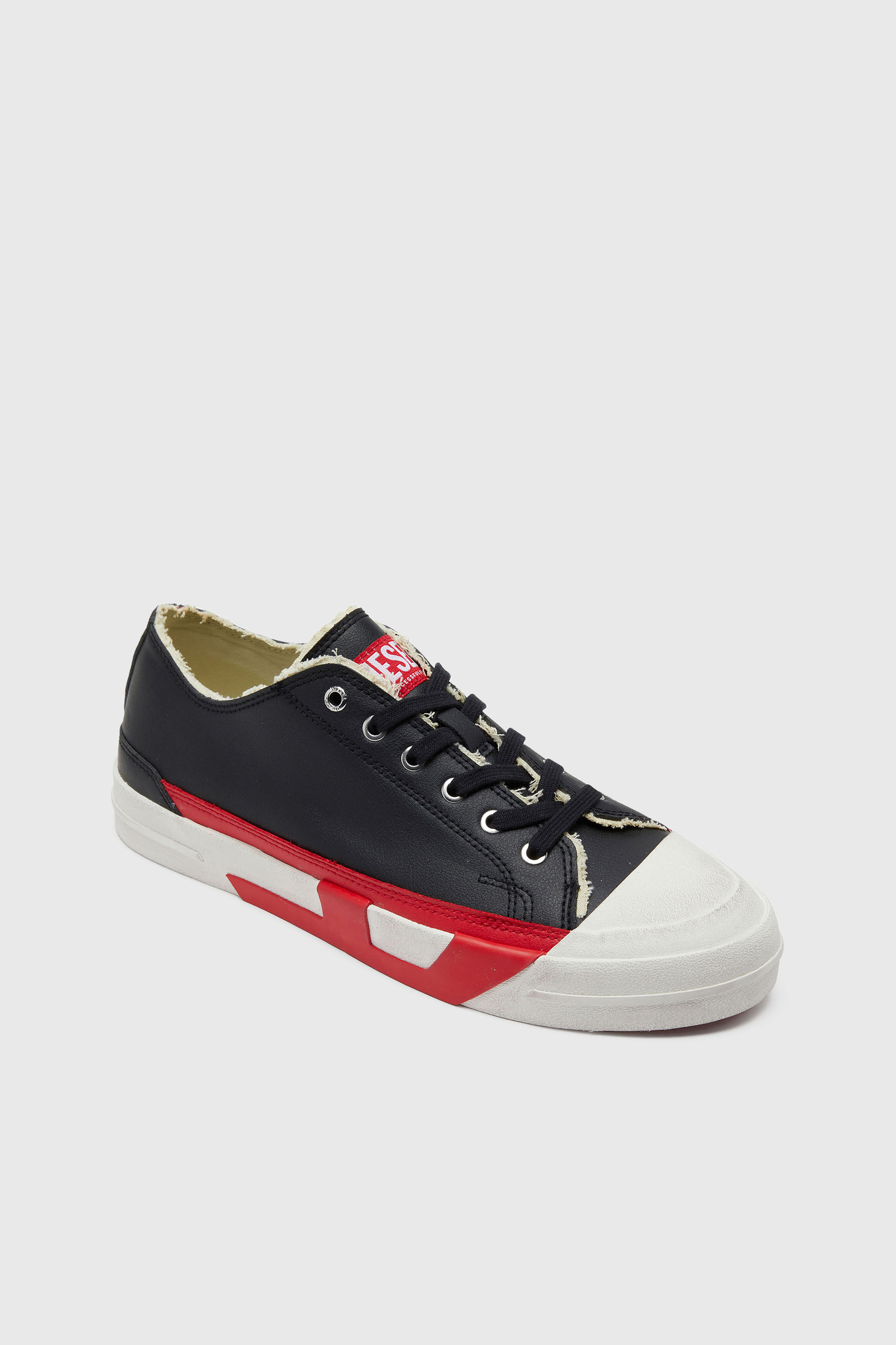 Diesel - S-D-VERSE LOW II, Man's S-D-Verse logo sneakers in Black/Red - 6