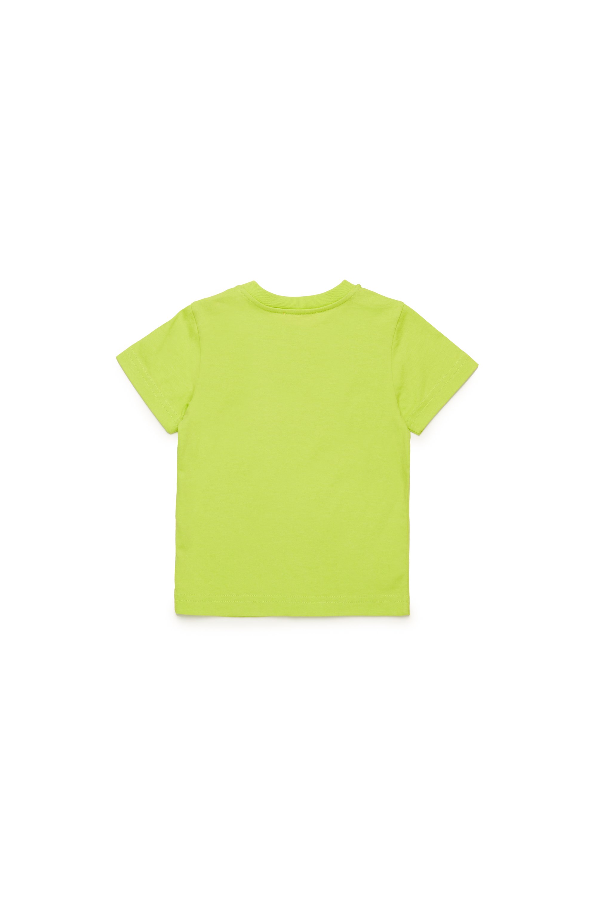 Diesel - TARSIB, Man's Cotton T-shirt with logo graphic in Green Fluo - 2