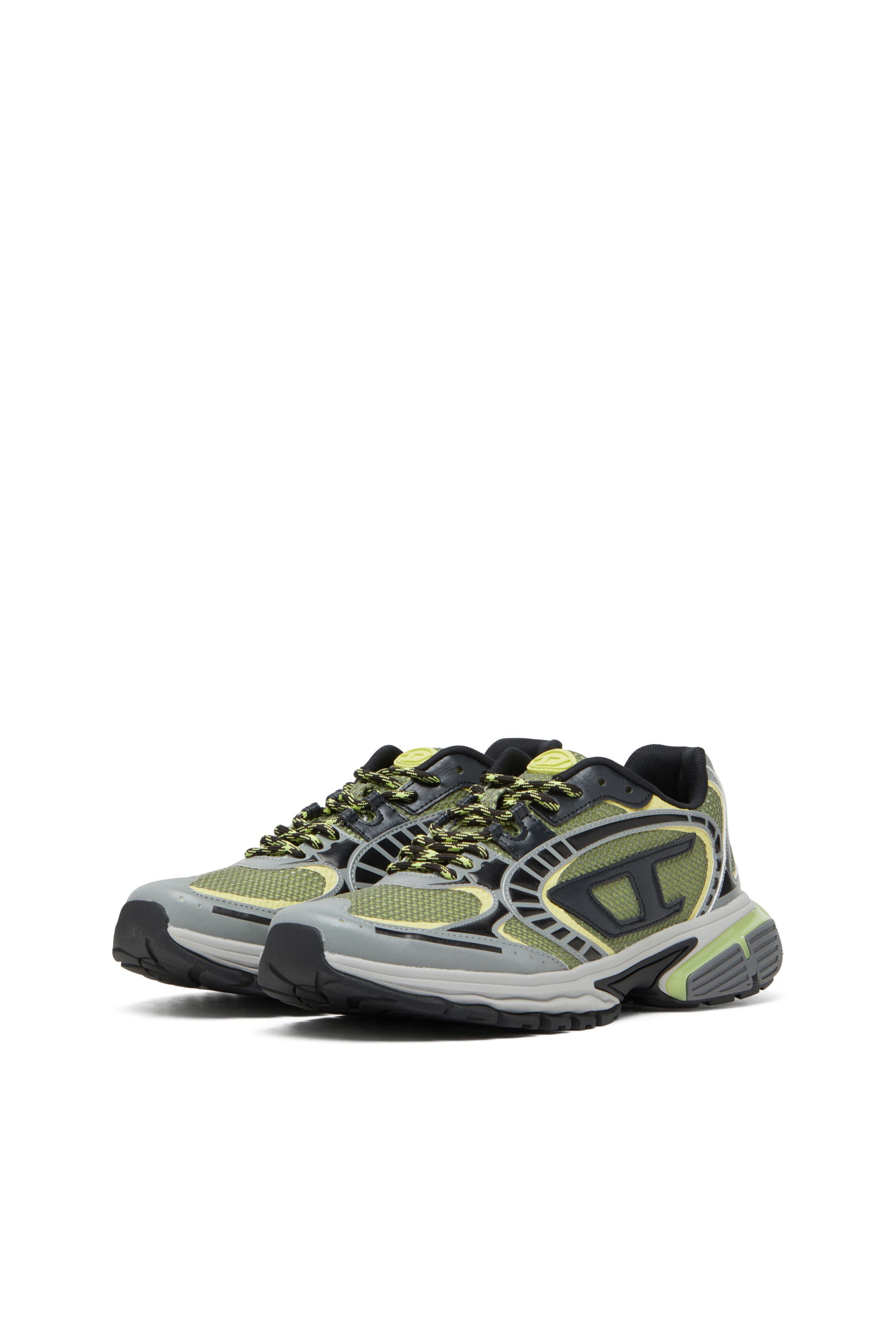 Diesel - S-PRO-V-DENSE LOW, Man's S-Pro-V-Dense-Mesh sneakers with Oval D logo in Grey/Green - 9