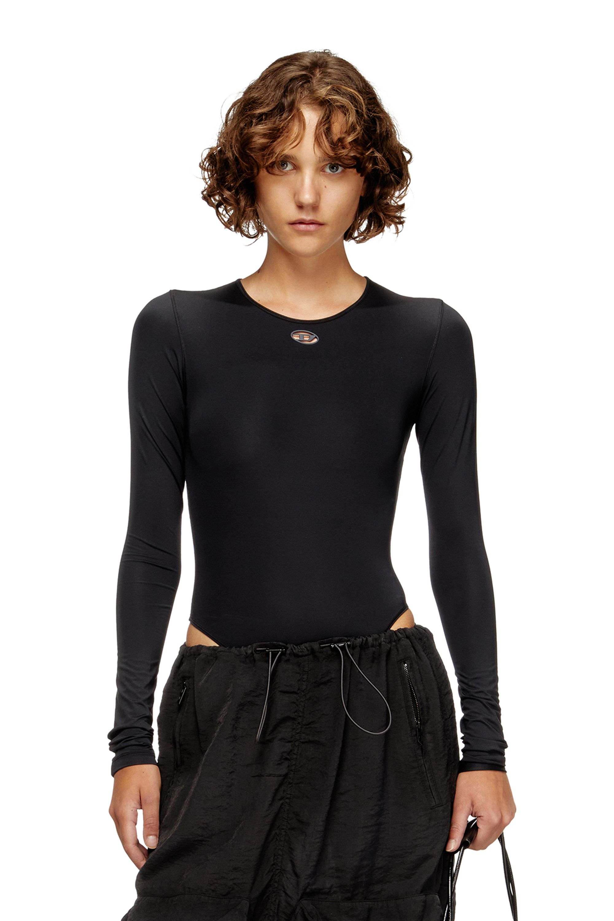 Diesel - ANGELINA-UTLT, Woman's Stretch Nylon bodysuit in Black - 5