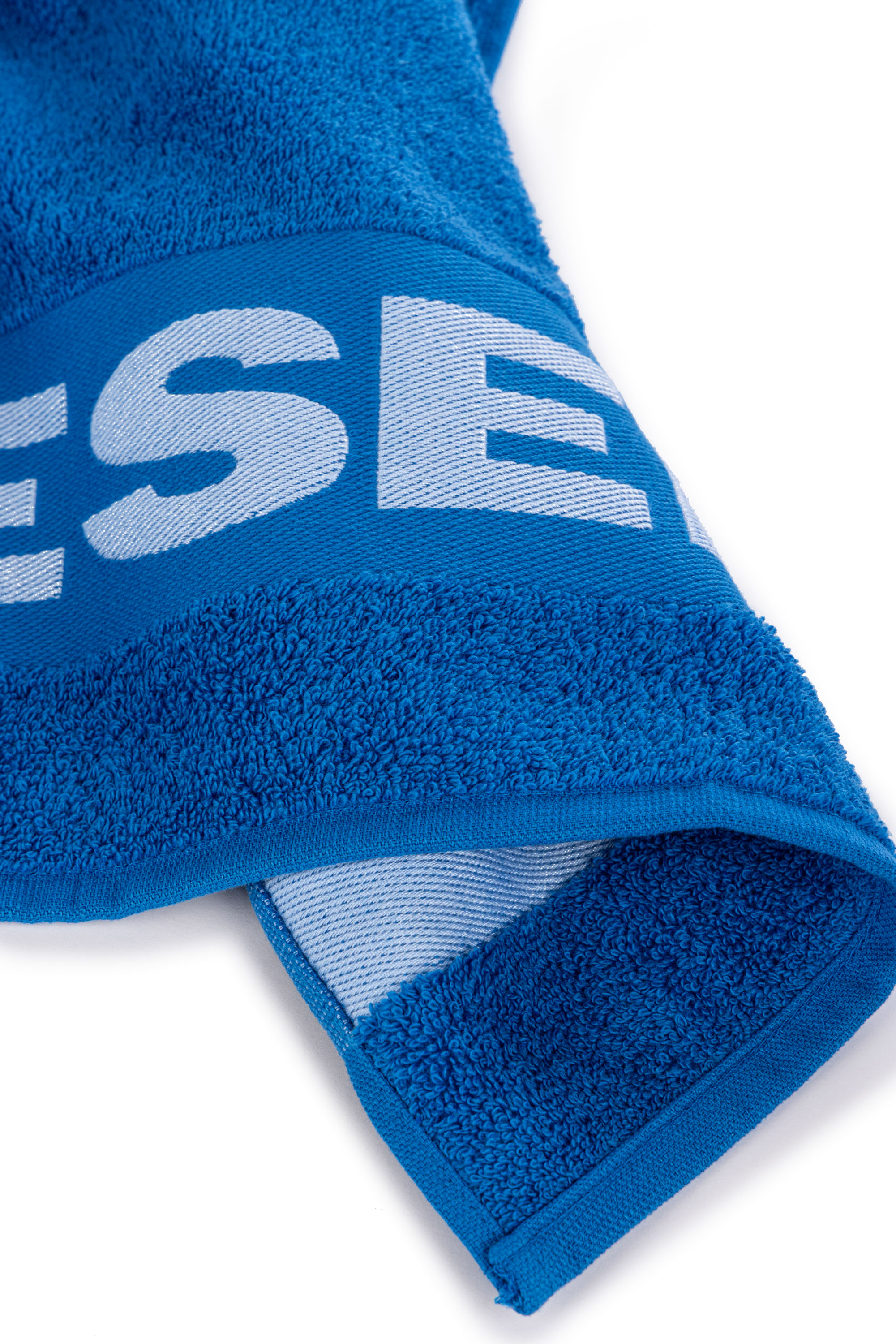 Diesel - 1015132 LOGO-COTTON TOWEL SET 1+1 BLUE, Unisex's Logo-Cotton Terry Towel Set in Blue - 3