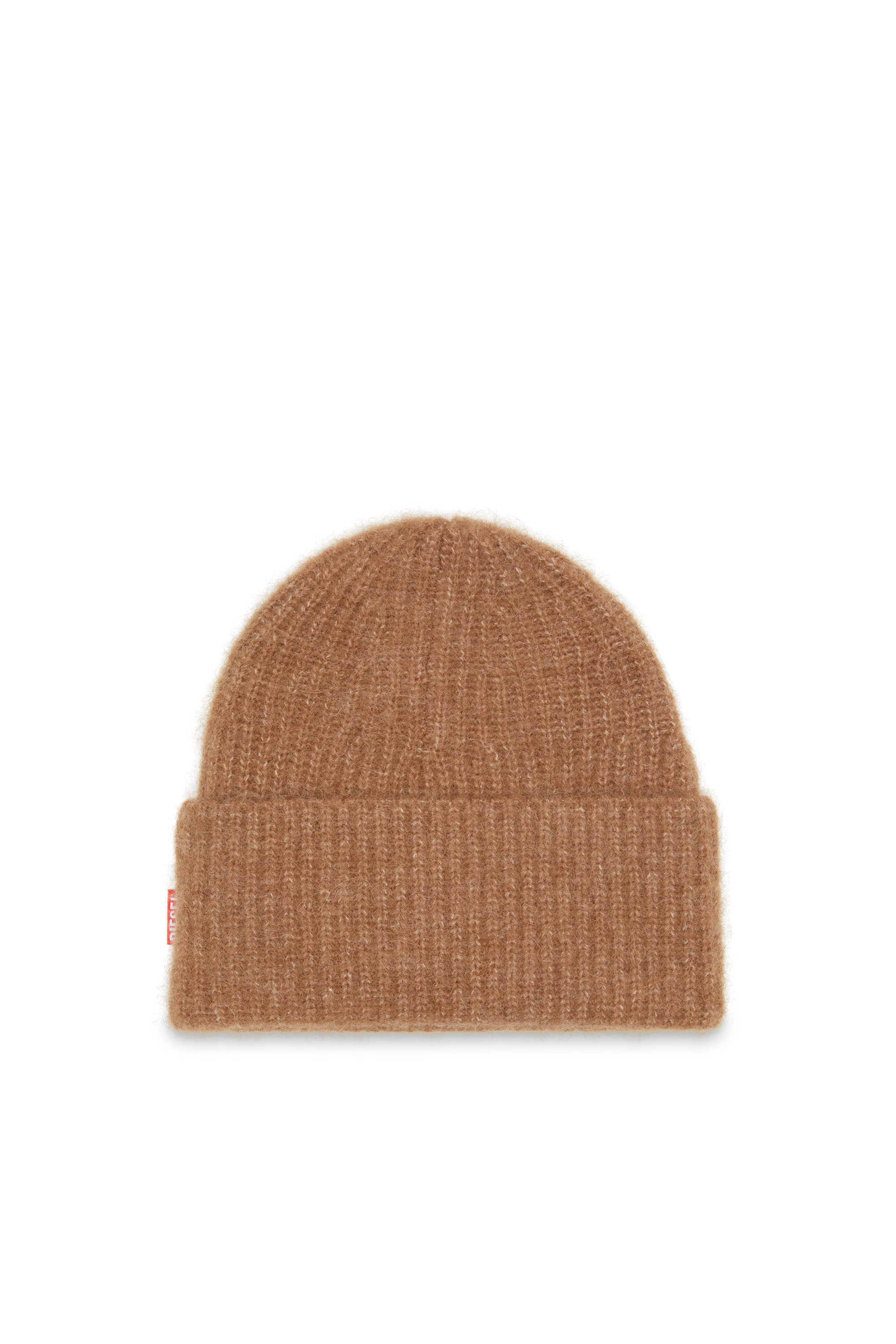 Diesel - K-LOLLO-HAT, Unisex's Ribbed alpaca beanie in Brown - 2