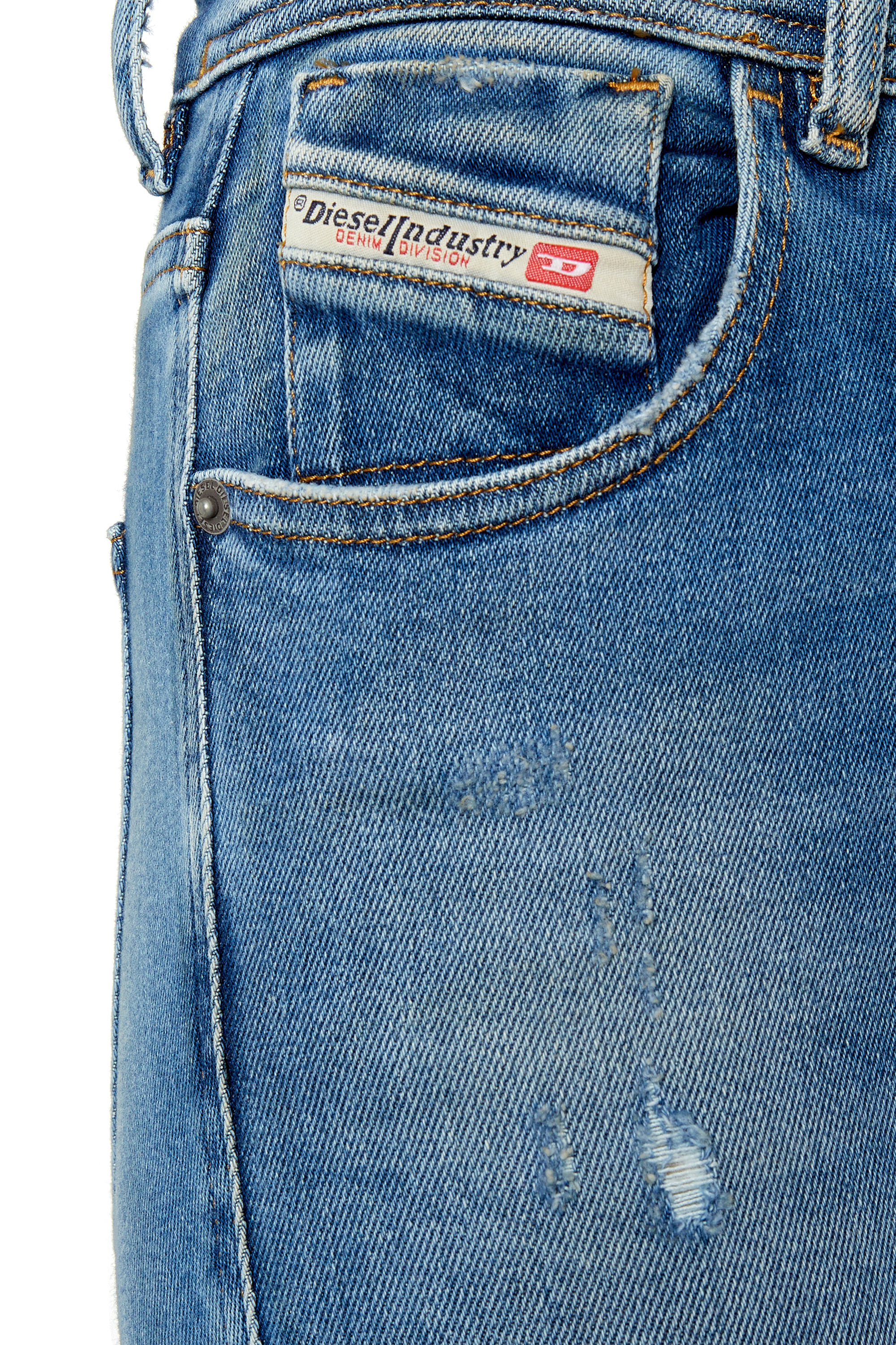 Diesel - 1984 Slandy-High 09E91 Super skinny Jeans, Light Blue - Image 3