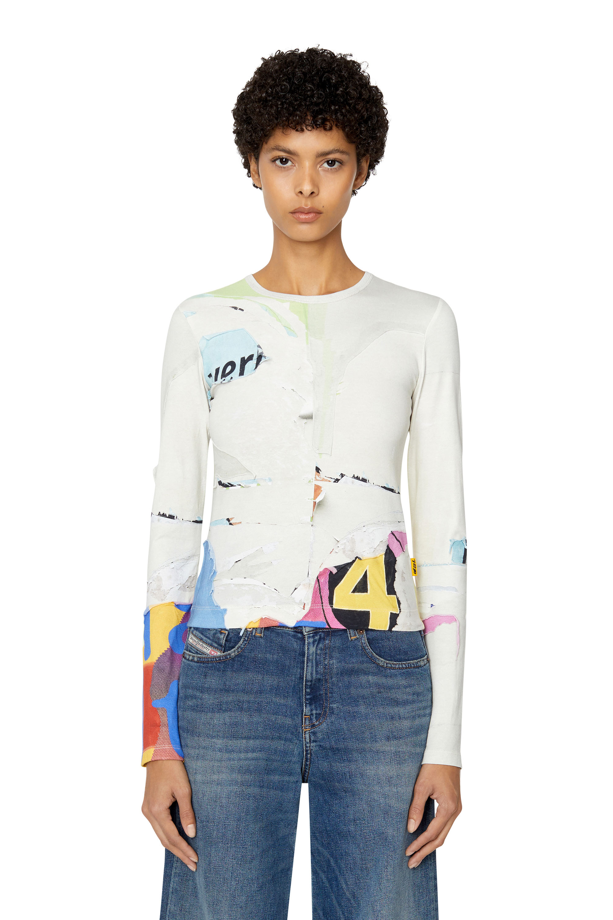Diesel - T-ANJET-POFF, White - Image 1
