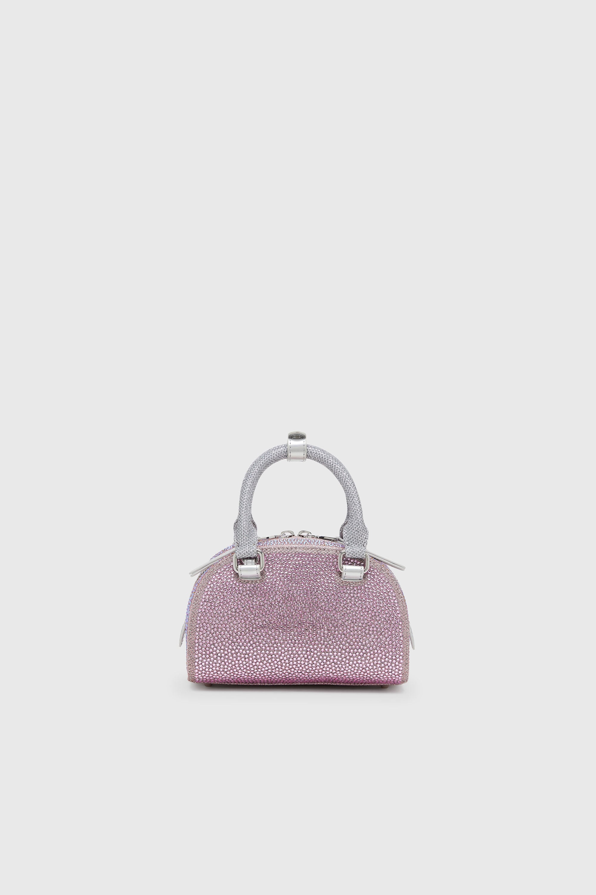 Diesel - 1DR DOME CROSSBODY, Woman's 1DR Dome - Small bowling bag in crystal Lurex in Pink - 3