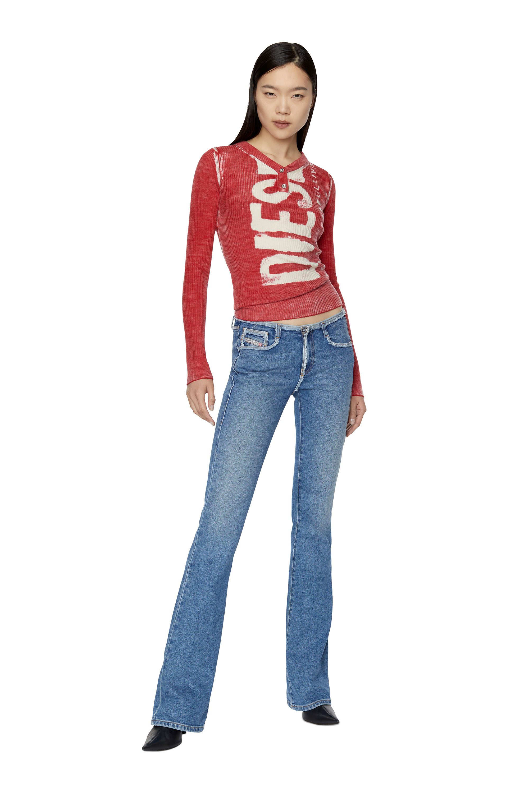 1969 D-EBBEY 09E19 Bootcut and Flare Jeans, Medium blue - Jeans