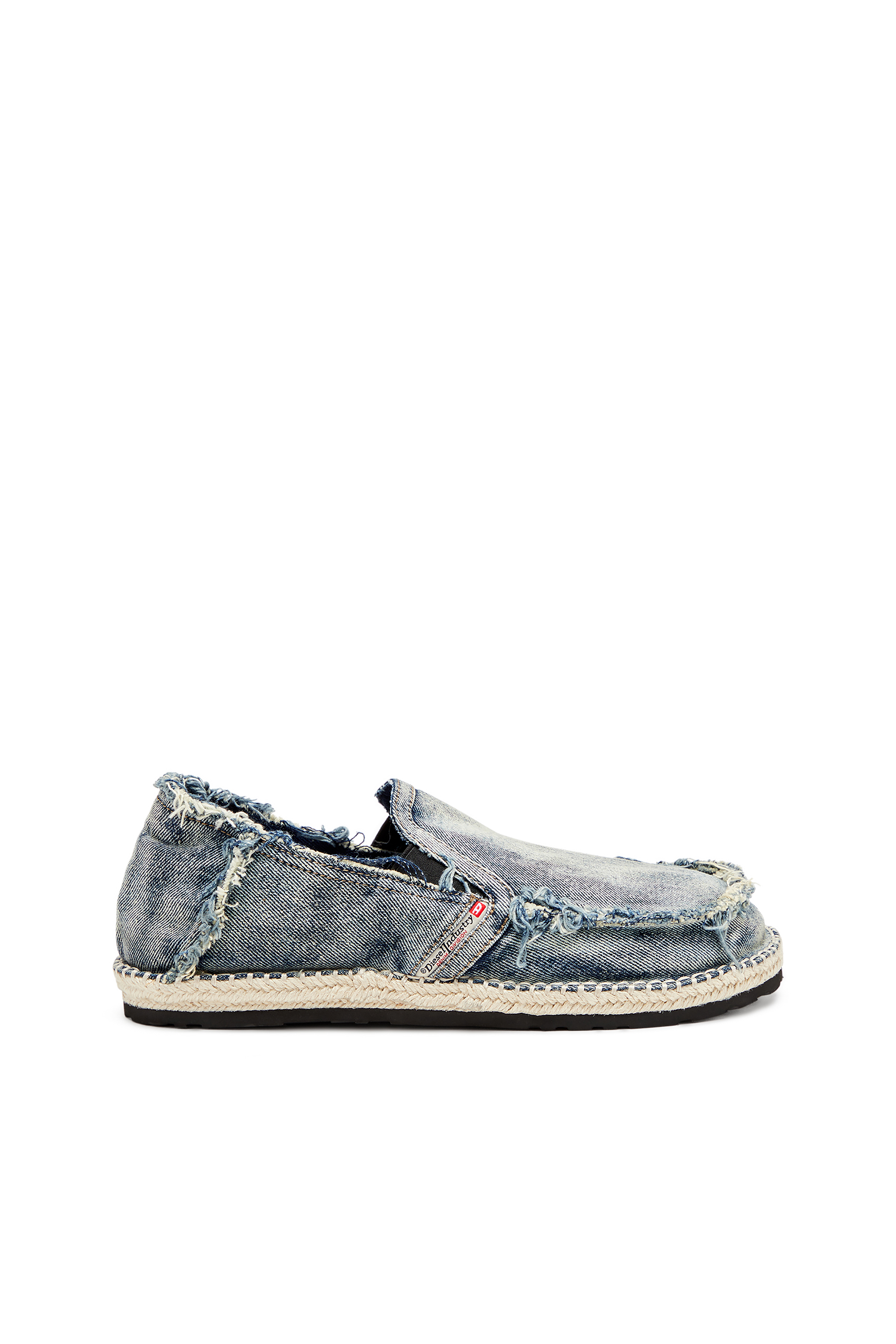 Diesel - D-LUKAS ESP, Man's Espadrille loafers in distressed denim in Light Blue - 1