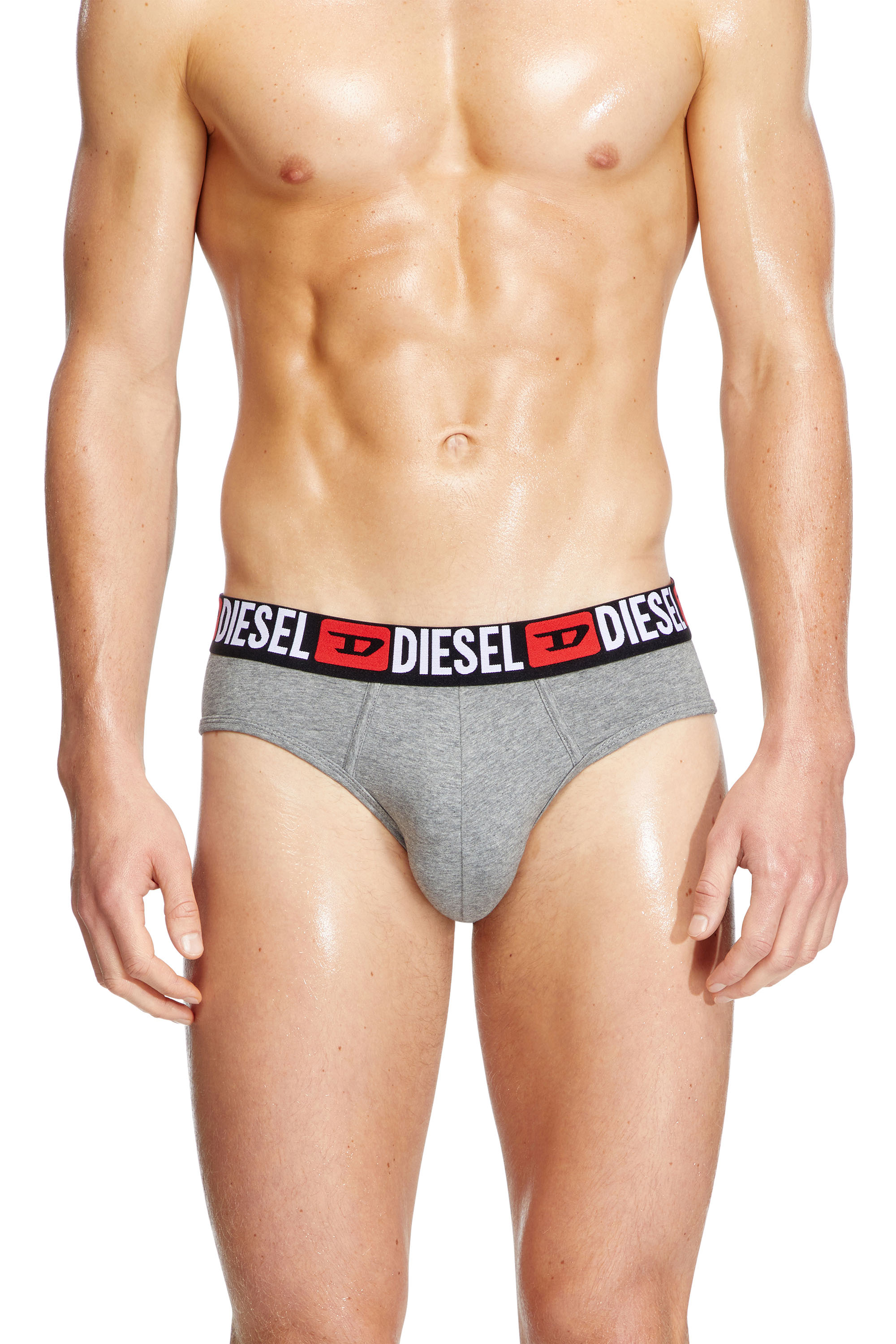 UMBR-ANDRETHREEPACK, White/Black Diesel - UMBR-ANDRETHREEPACK, Man's Three-pack of solid-colour briefs in White/Black - 3