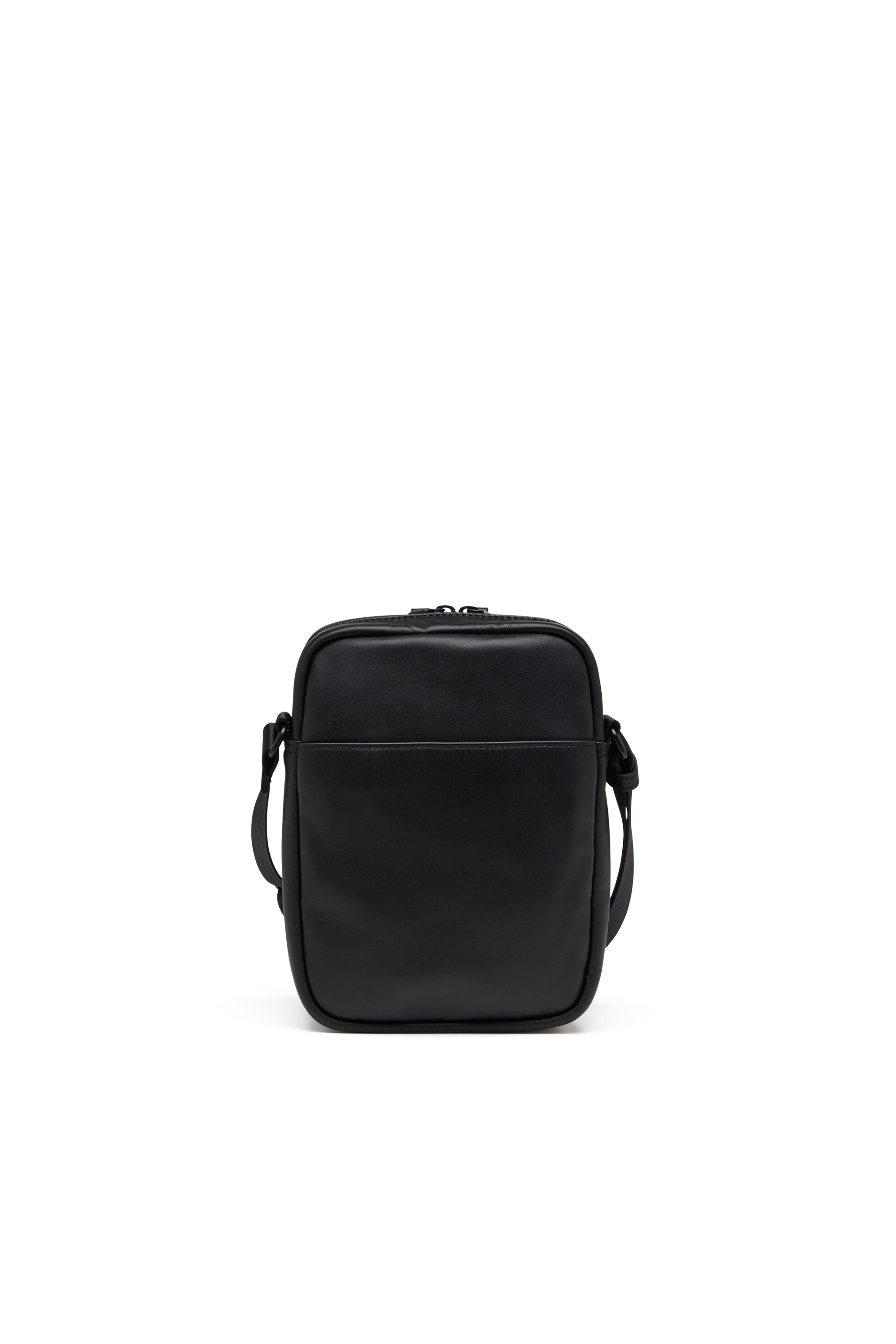 Diesel - RAVE CROSSBODY X, Man's Rave-Leather crossbody bag with tonal metal D in Black - 2