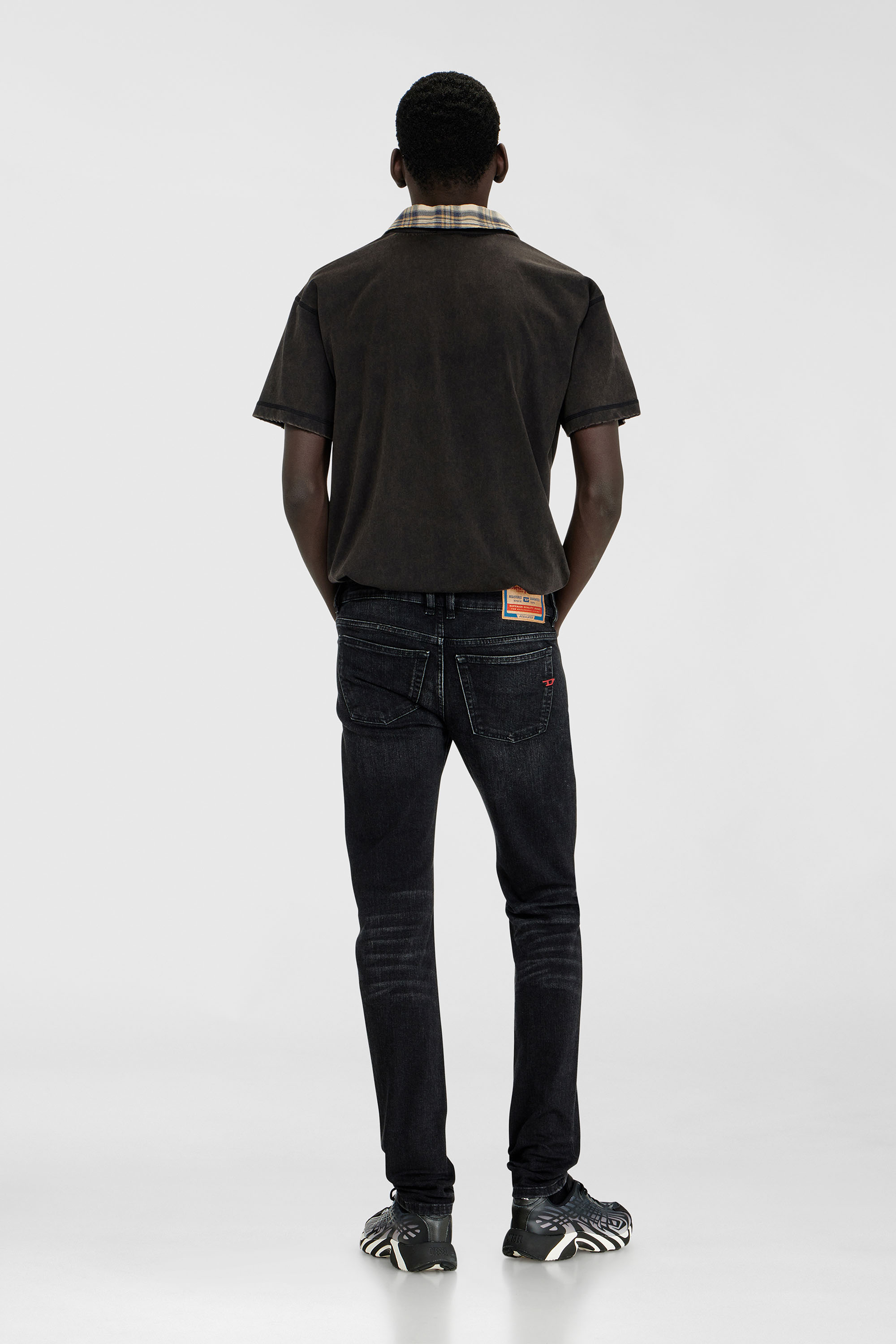 Diesel - Man's Skinny Jeans 1979 Sleenker 0GRDA, Black/Dark grey - 3
