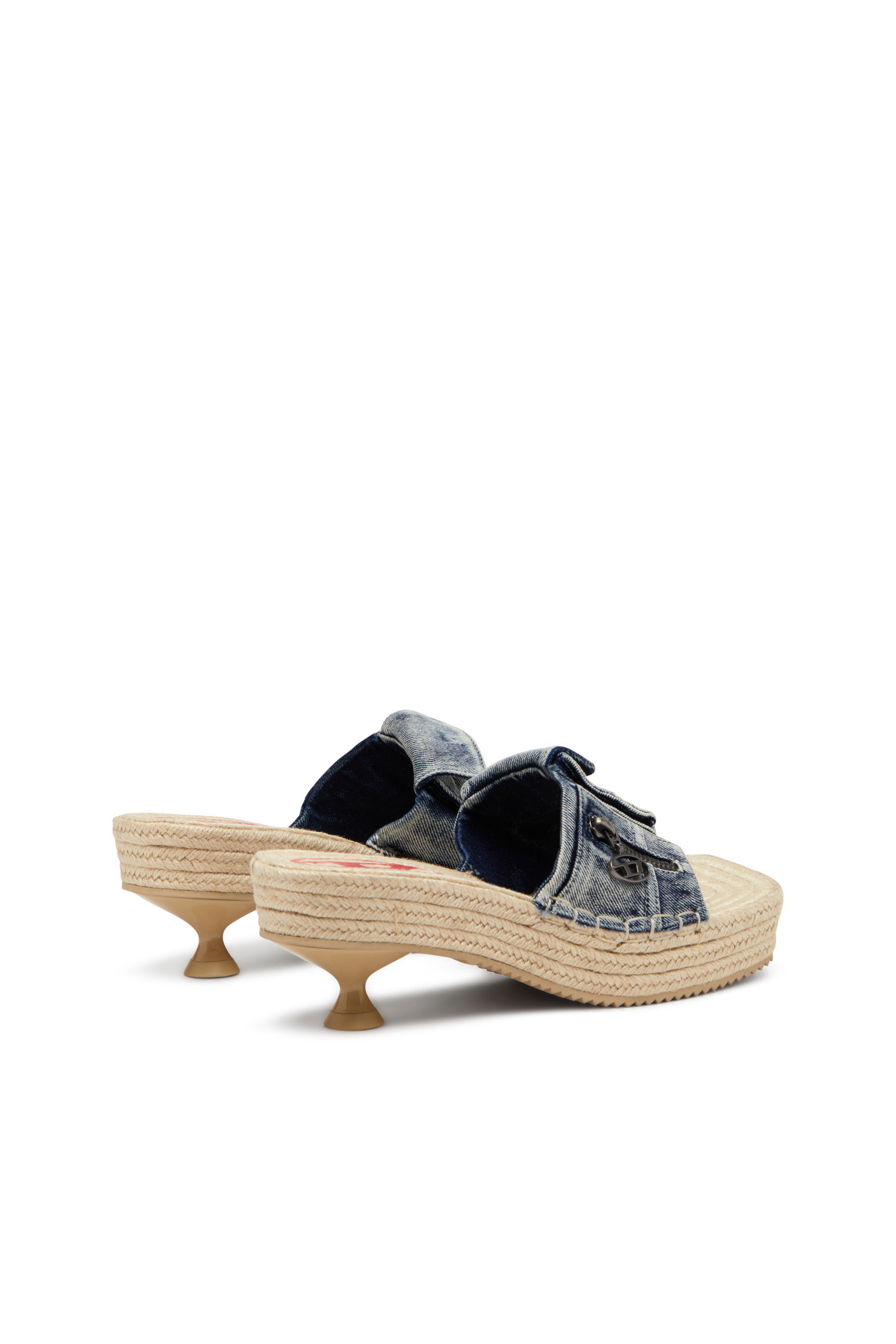 Diesel - D-IBIZA 40 PCK, Woman's D-Ibiza-Heeled platform espadrilles in denim in Blue - 3